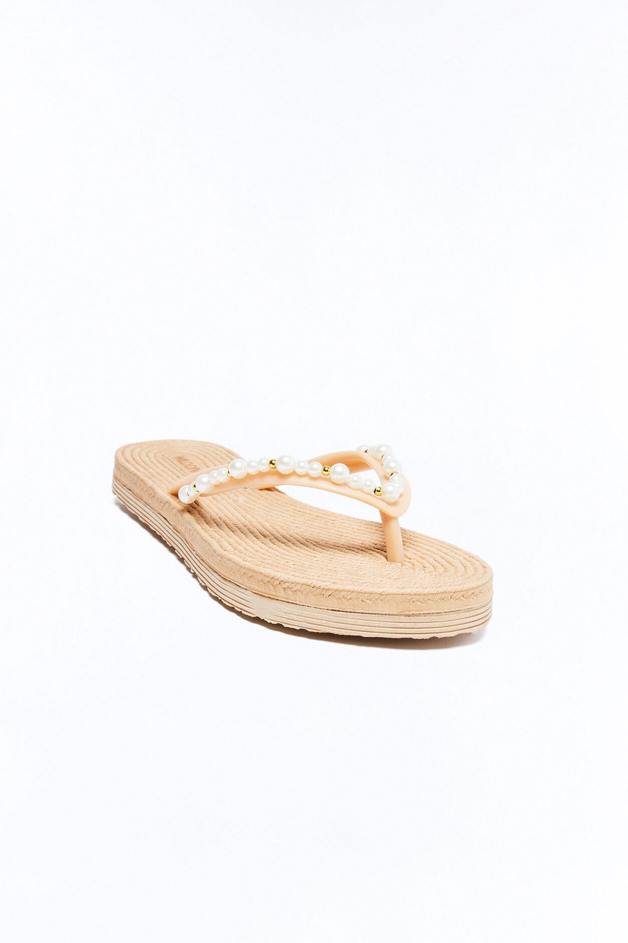 Mia Pearl Flip Flops - Natural