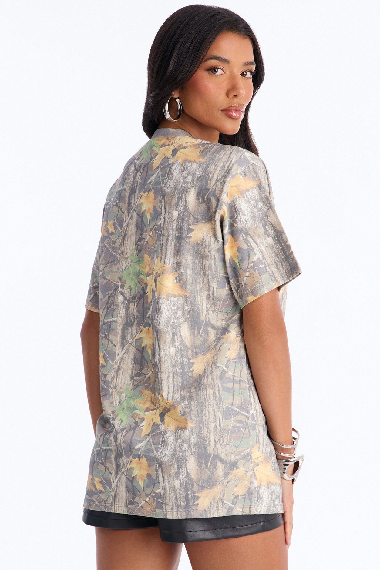 ACDC Camo Printed Oversized Tee - Camouflage