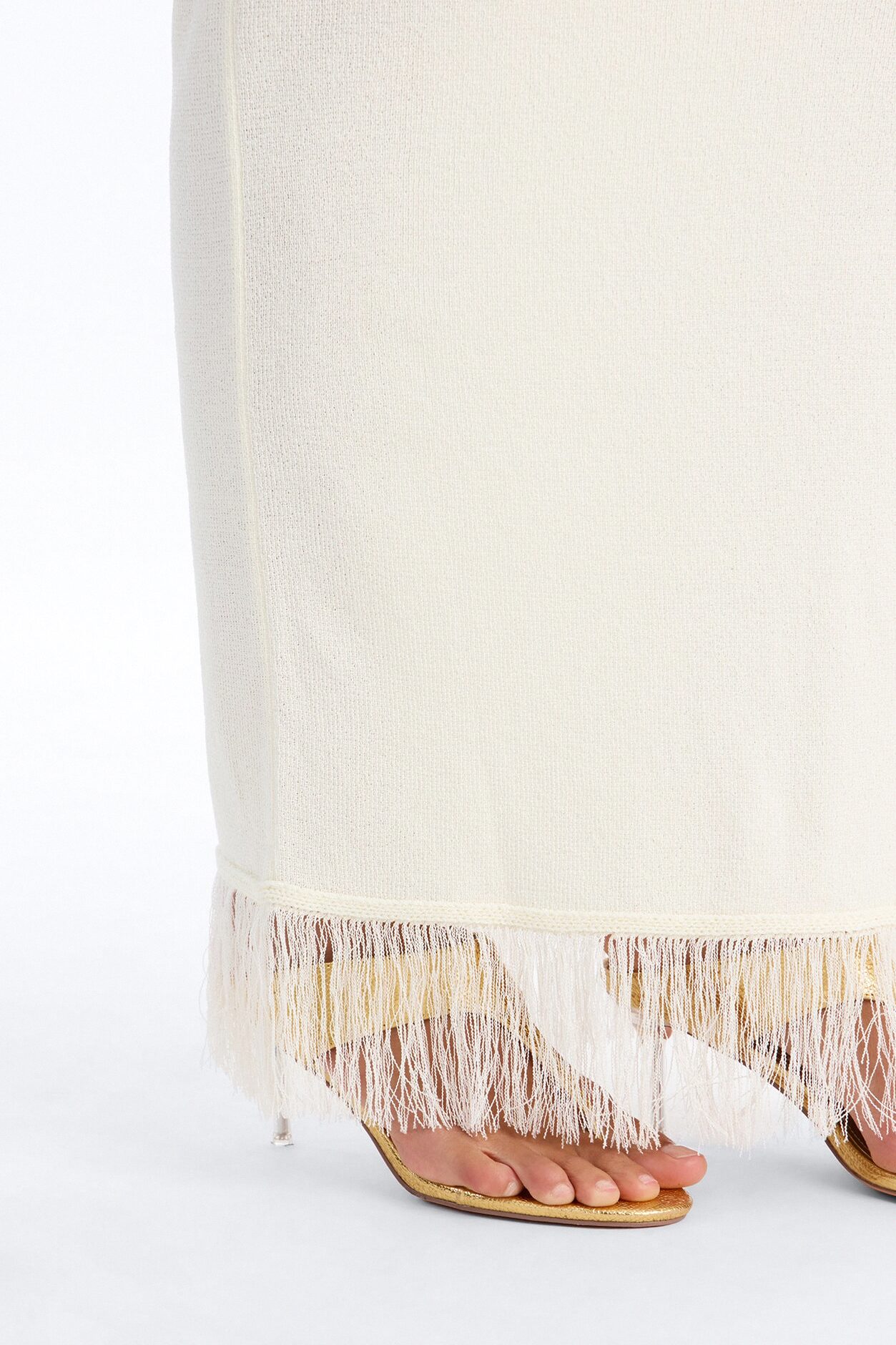Stephanie Seaside Sweater Maxi Skirt Set - White