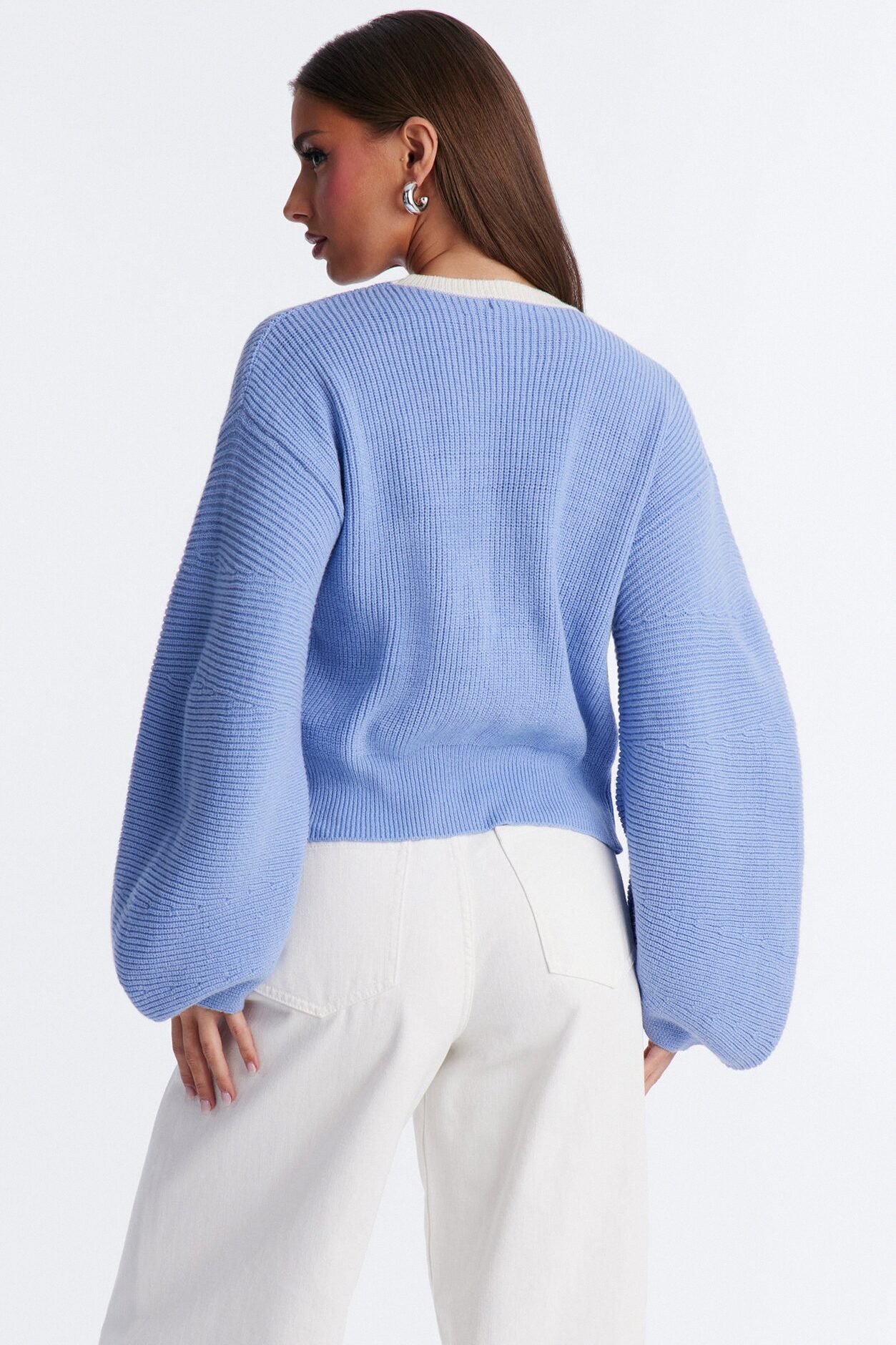 In Your Head Cardigan - Dusty Blue
