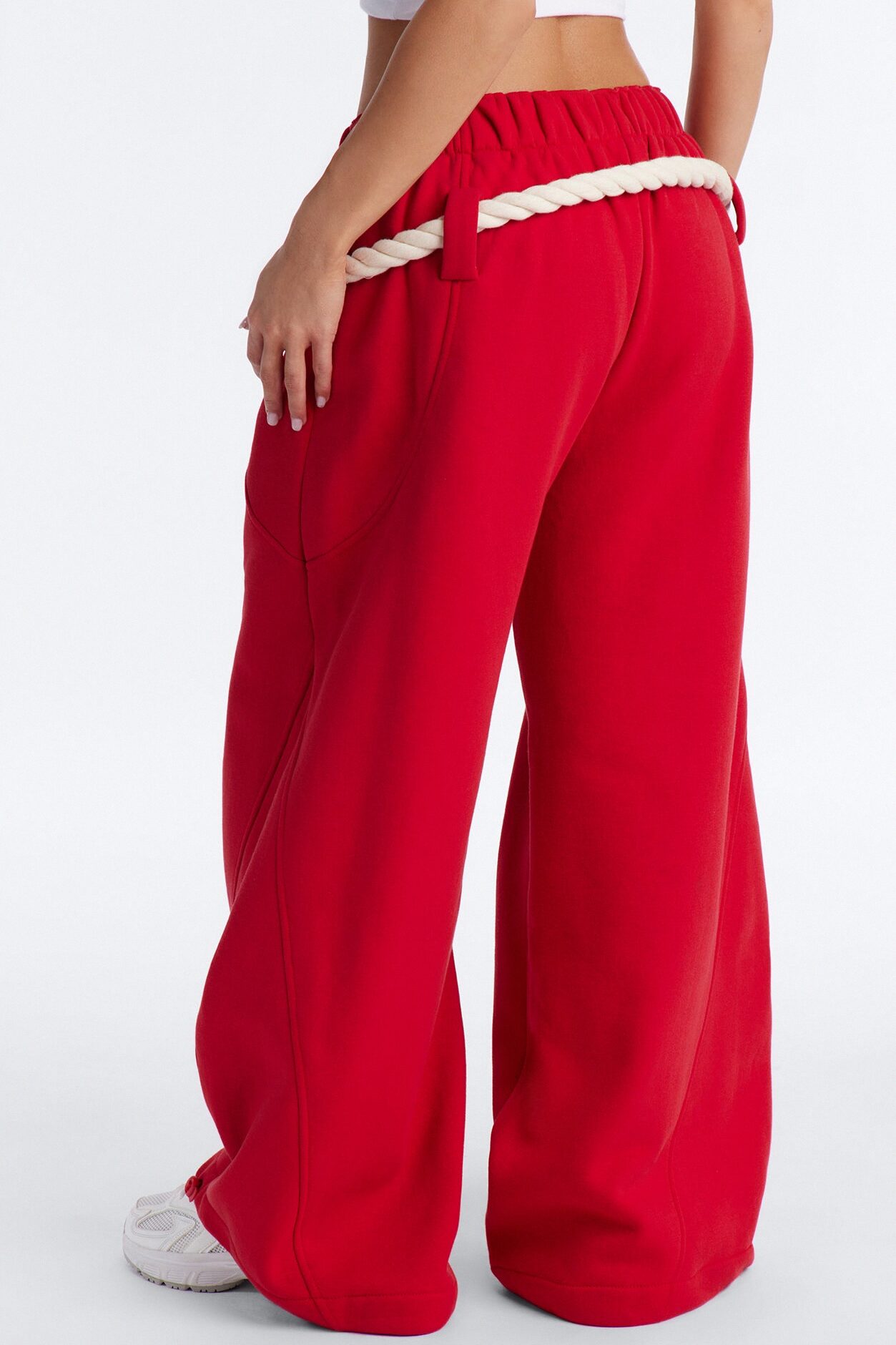 Rope Me In Baggy Barrel Sweatpants - Red