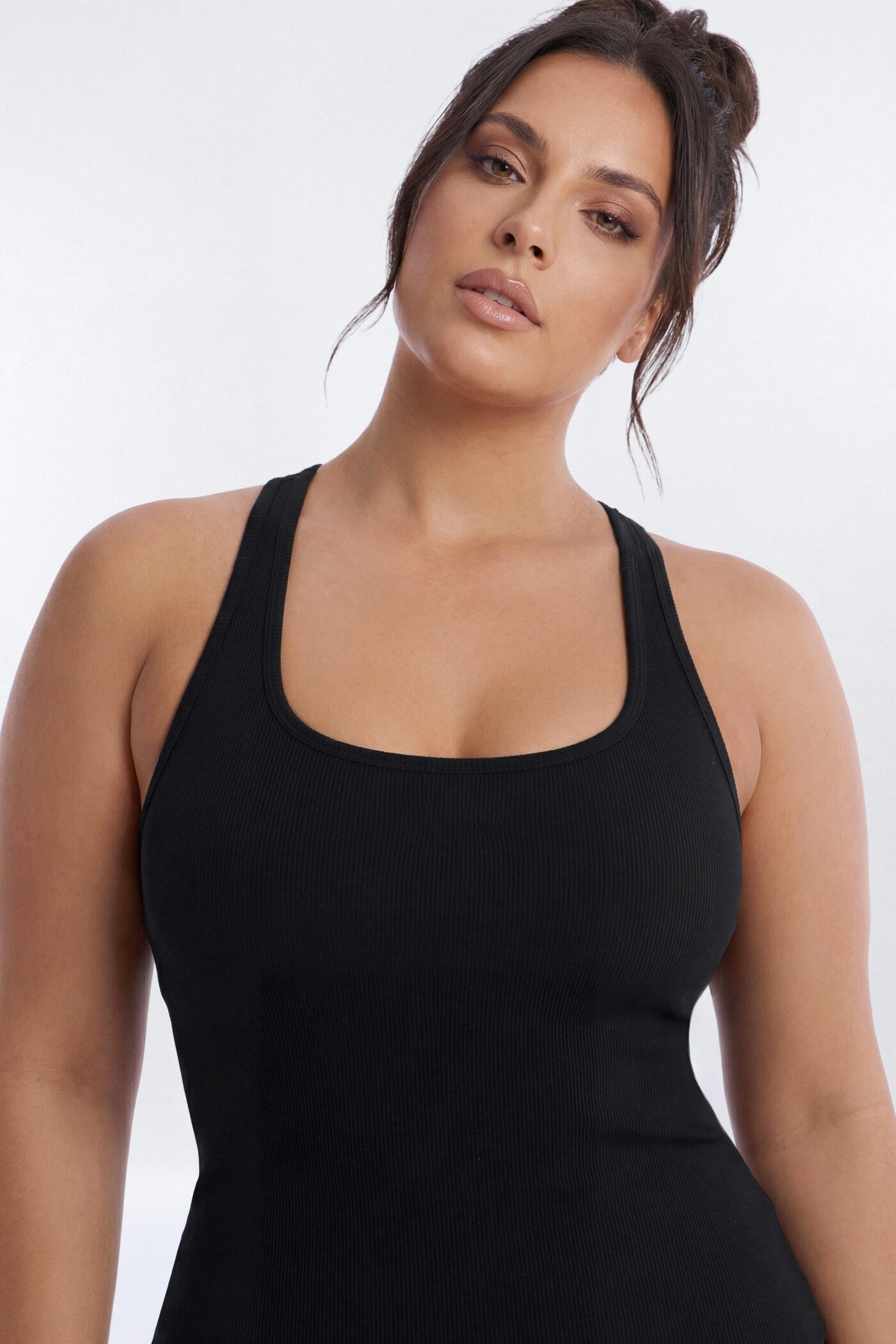 SeamlessLift™ Scoop Neck Racerback Active Tank - Black