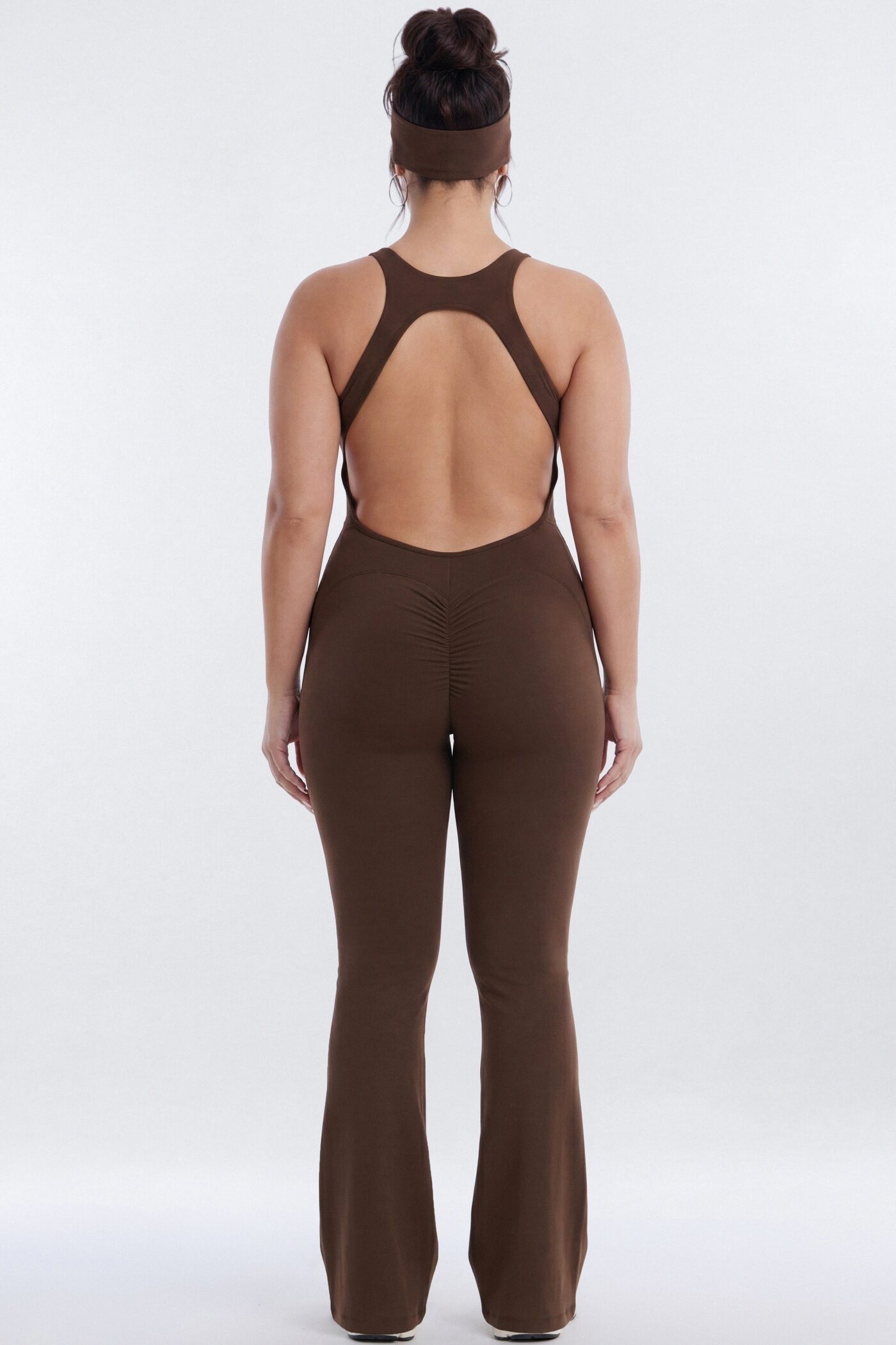 CloudForm™ 32″ Inseam Backless Sports Jumpsuit - Brown