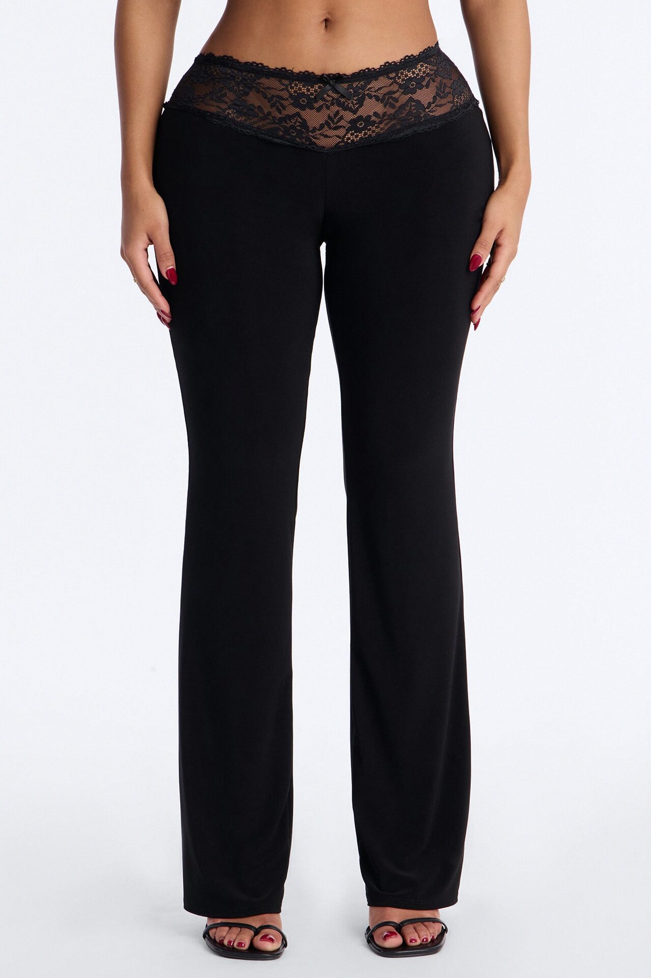 Laced and Locked Low Rise Flare Pant 33″ - Black