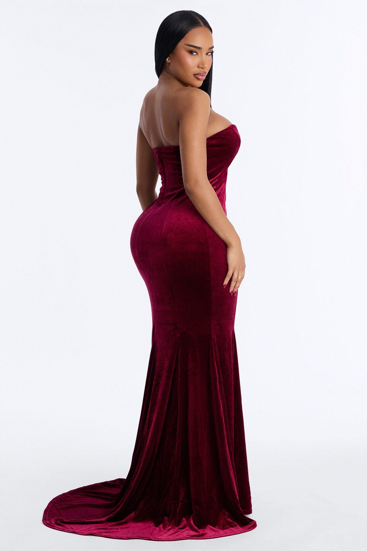 Affair To Remember Velvet Gown - Wine