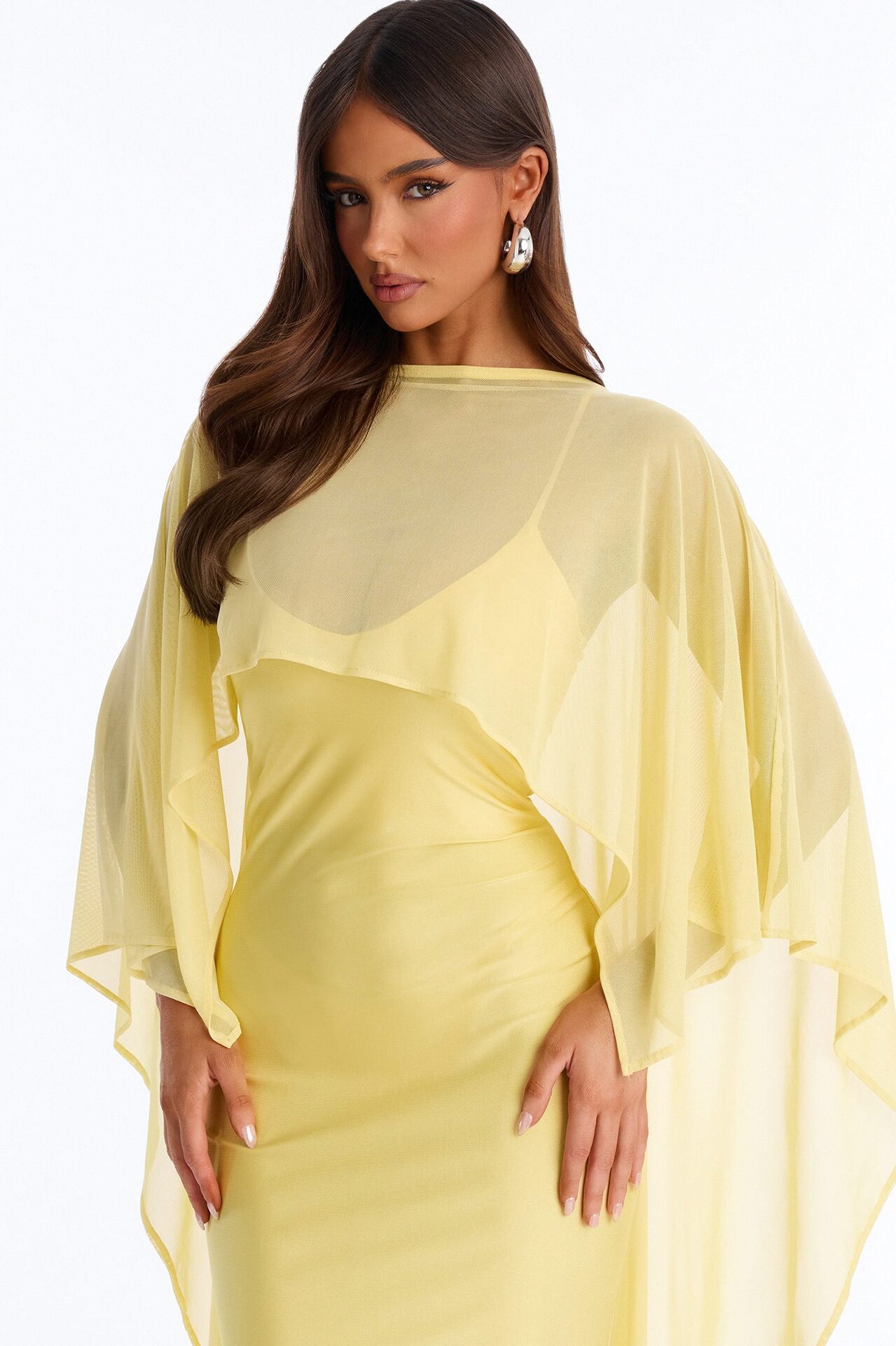 Staying True Satin Maxi Dress - Butter Yellow