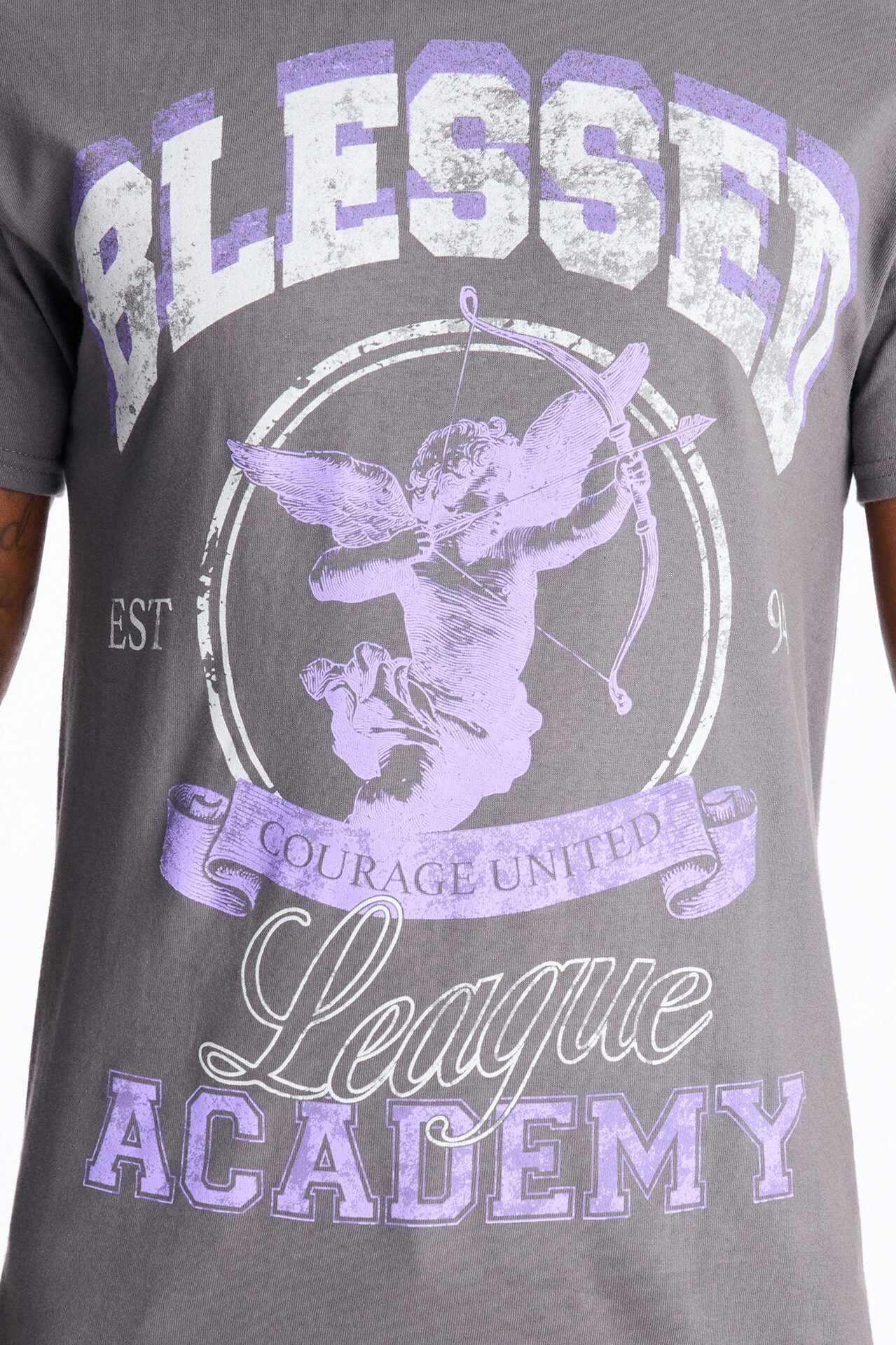 Blessed Academy Short Sleeve Tee - Charcoal