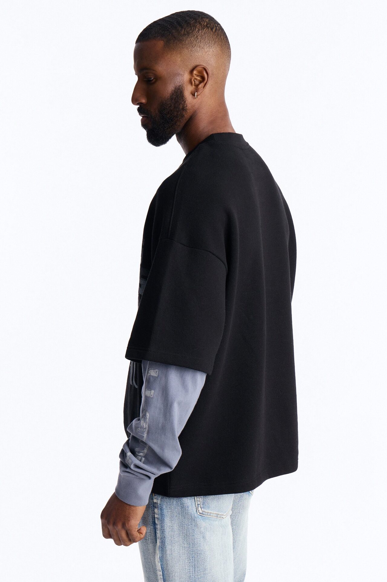Backstreet Boys Larger Than Life Oversized Fleece Twofer - Black Wash