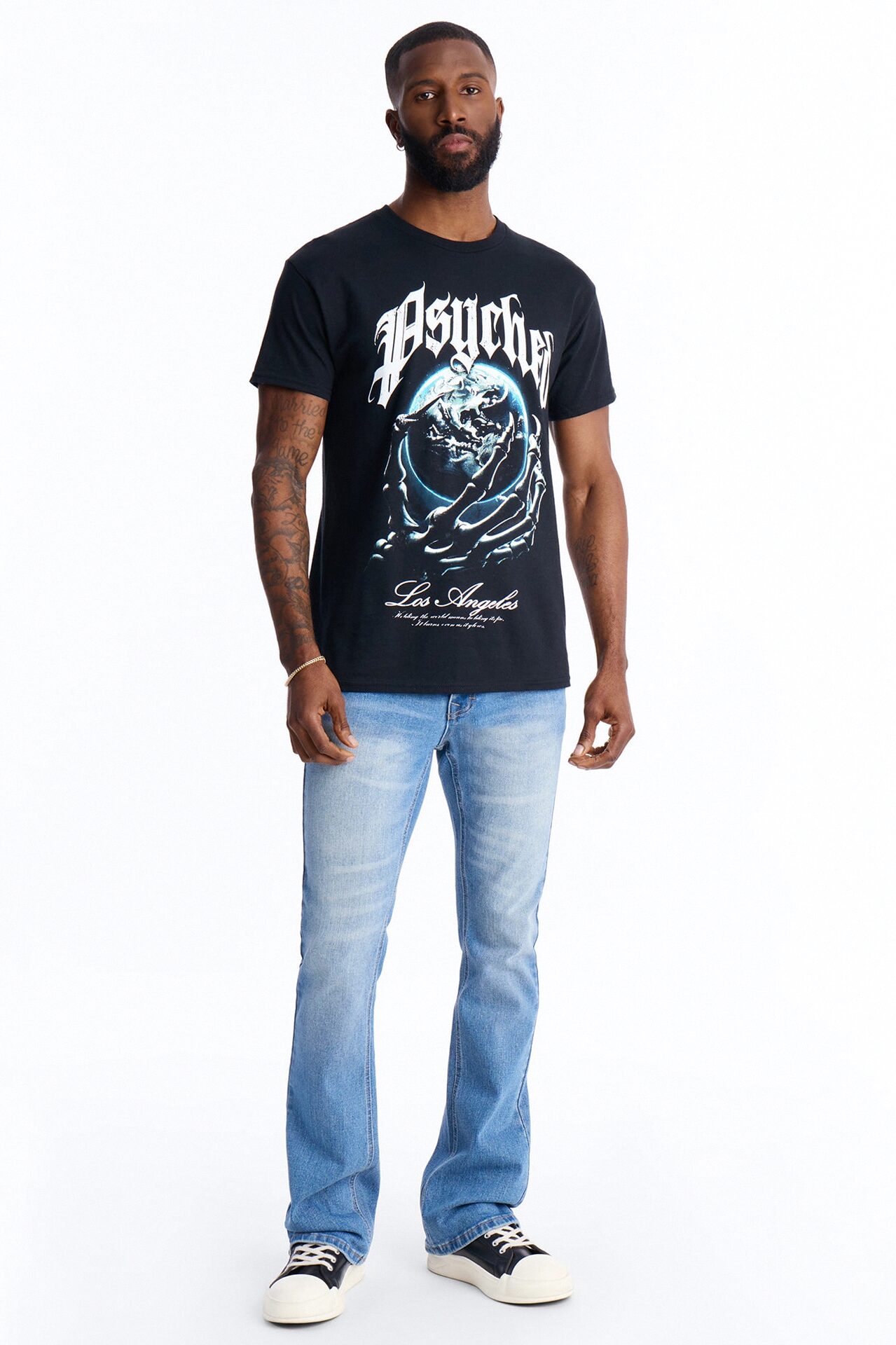 Psyched Worldwide Short Sleeve Tee - Black
