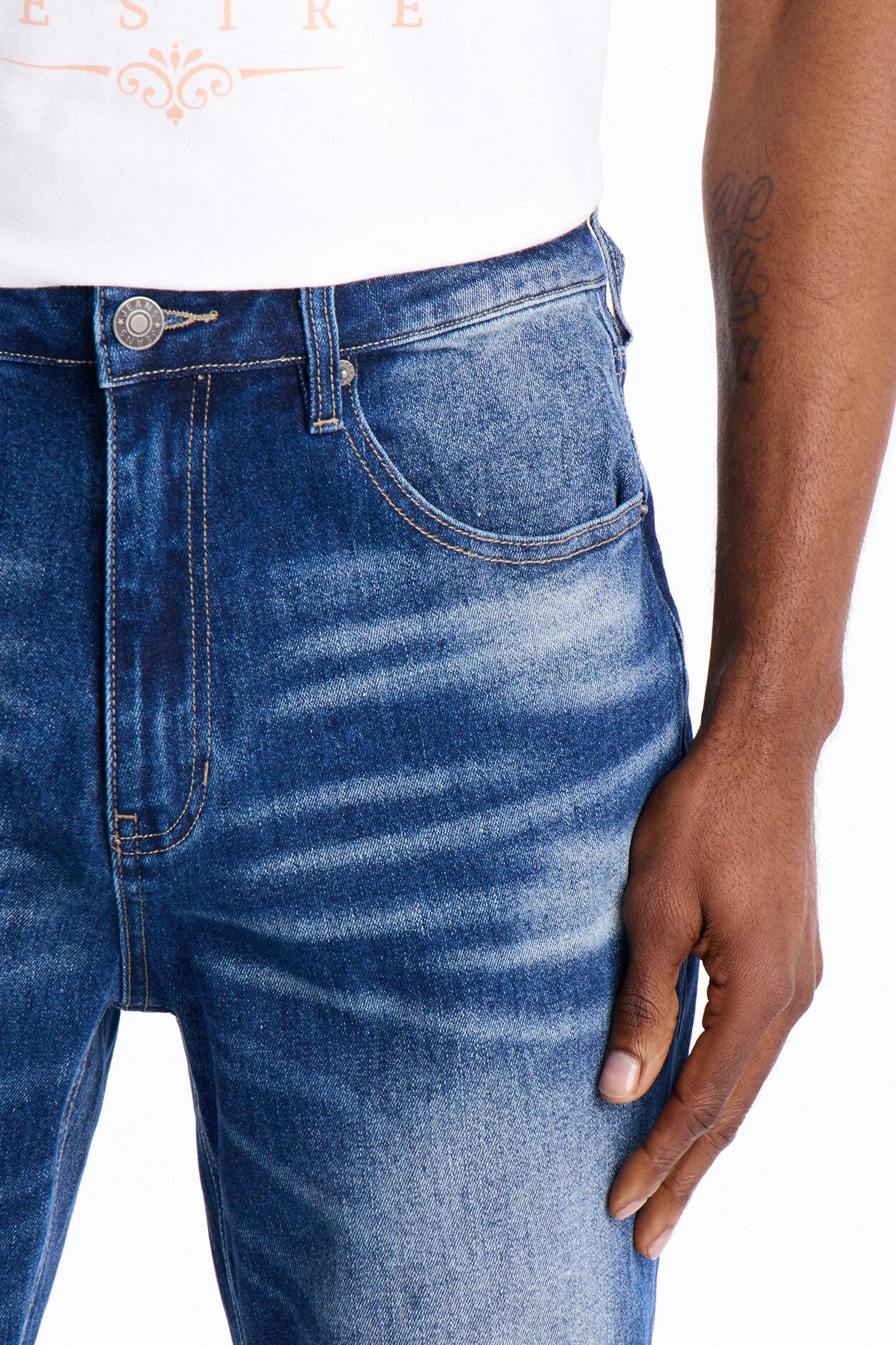 With It Slim Jeans - Medium Blue Wash