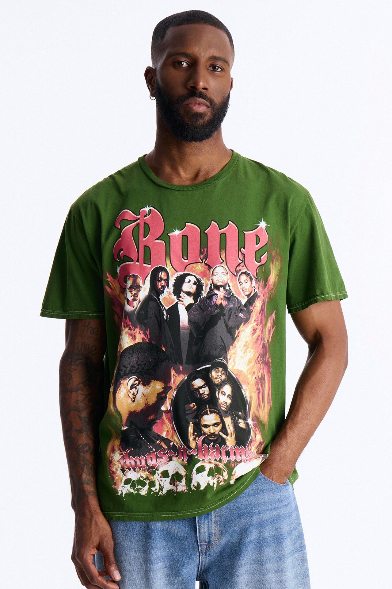 Bone Thugs N Harmony The Crossroads Vintage Short Sleeve Tee - Hunter Green