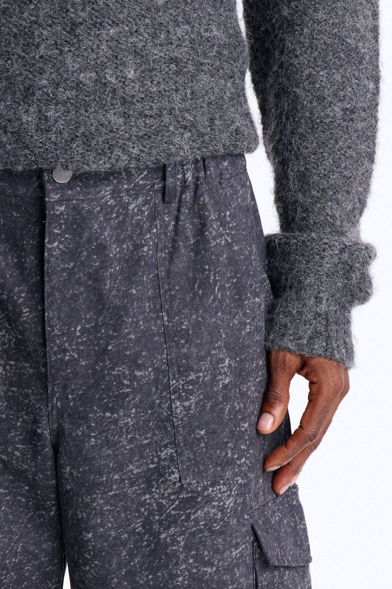 Baggy Mental State Cargo Short - Charcoal