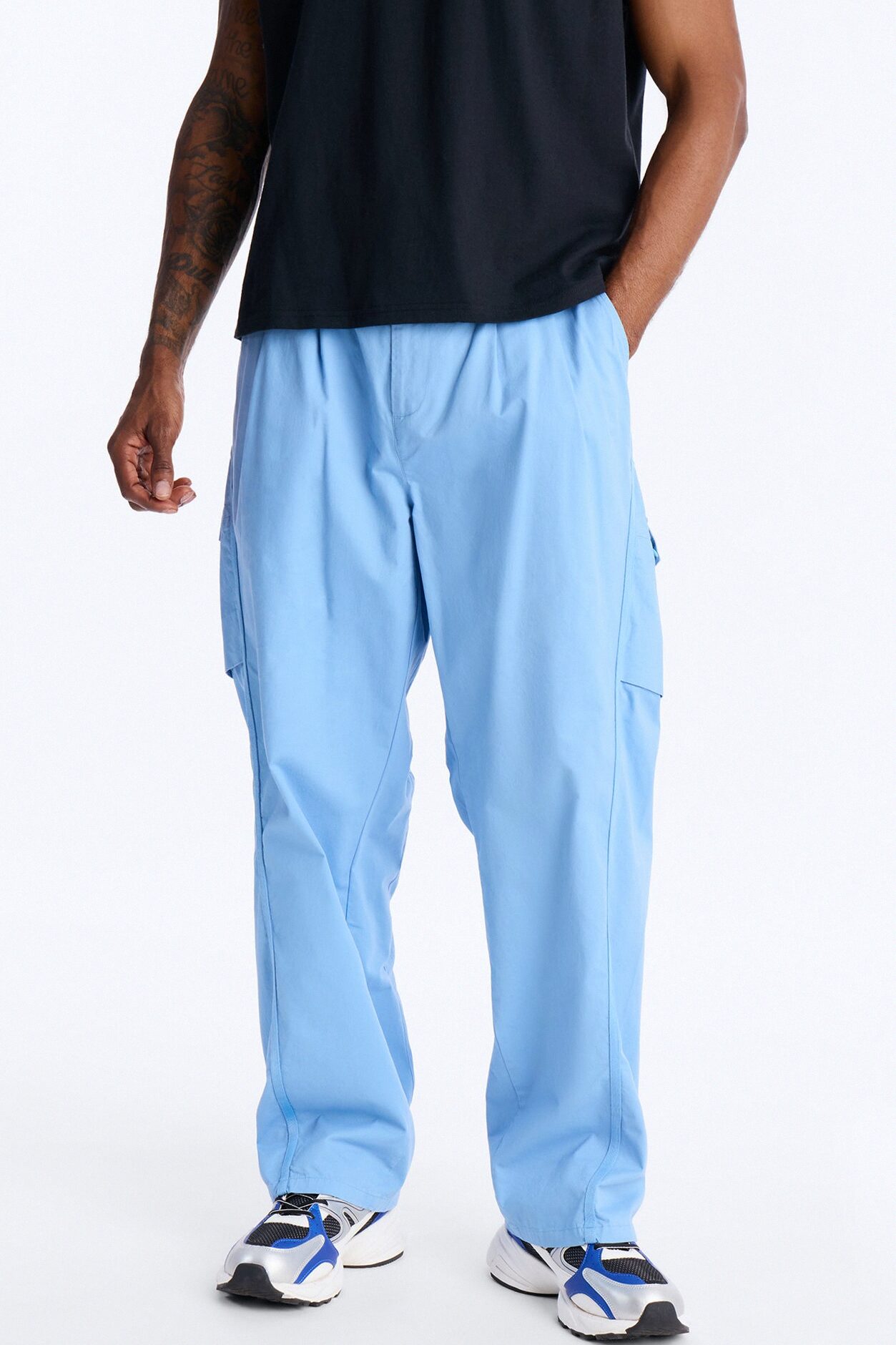 Barrel Accordion Pant - Blue