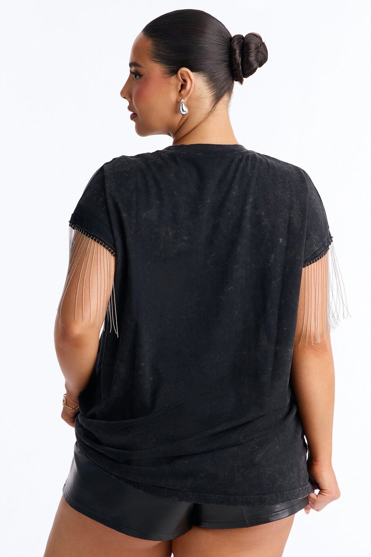 Rolling Stones Chain Sleeve Tee - Black