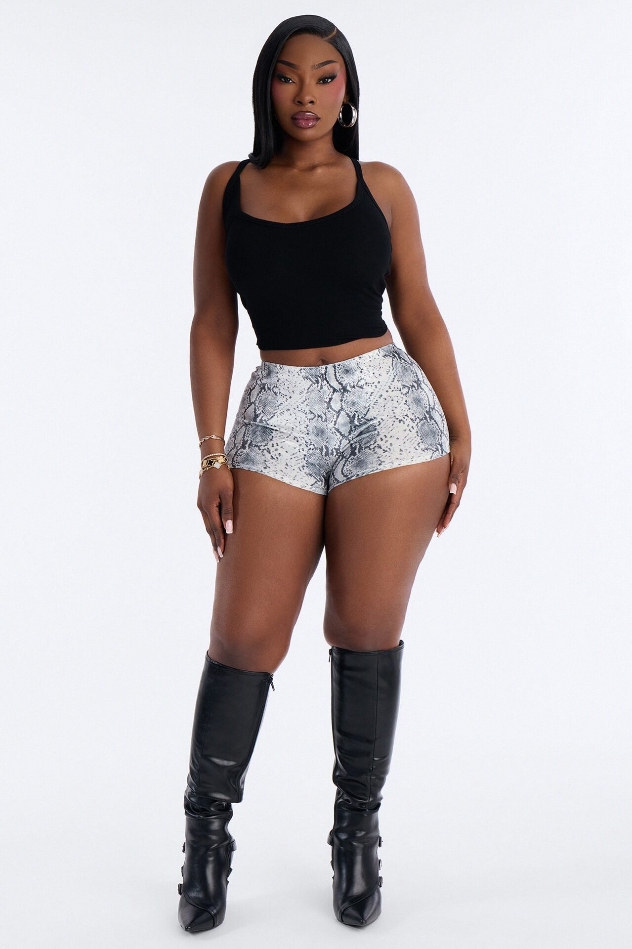 Wild Thing Velvet Micro Short - Grey/combo