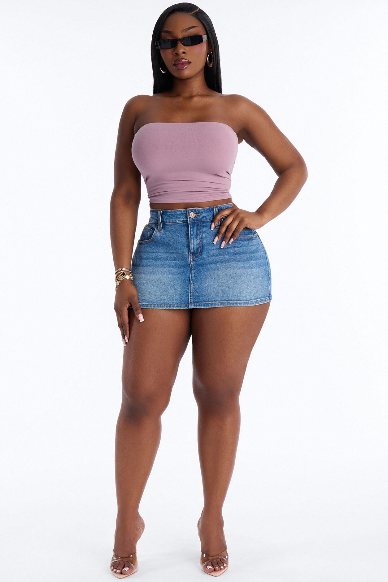 Lyla Double Lined Tube Top - Lilac