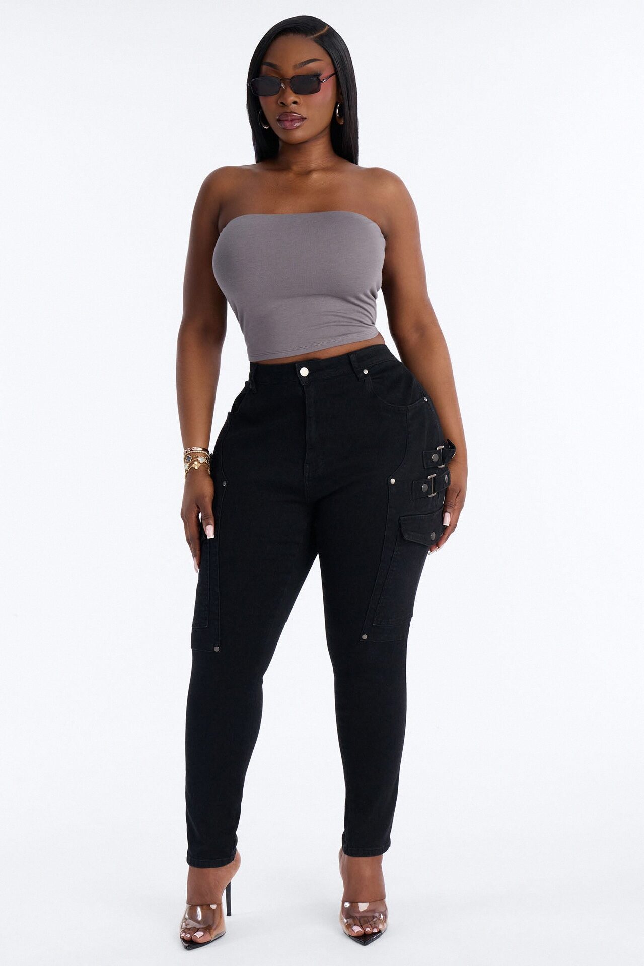 Lyla Double Lined Tube Top - Grey