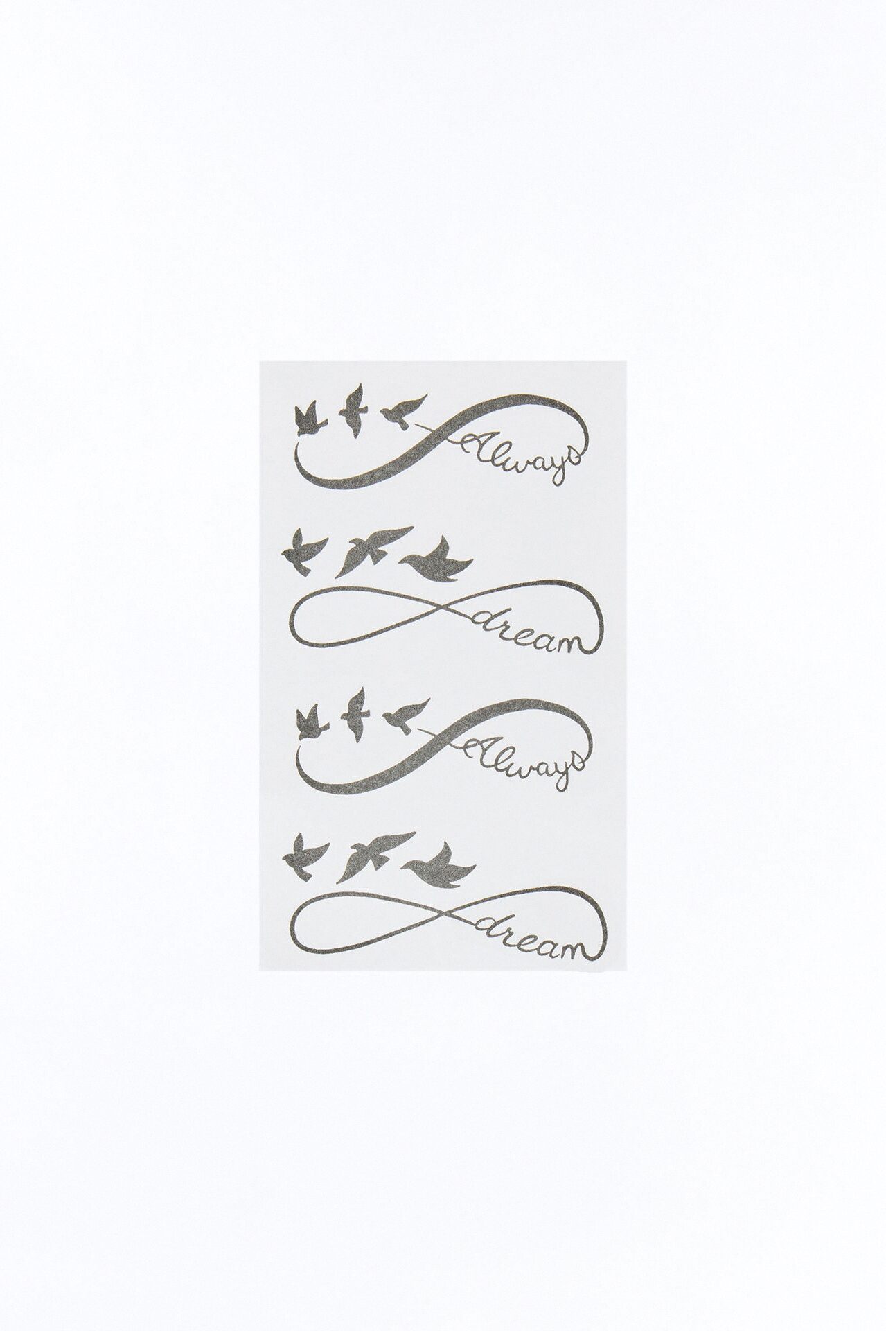 Day Dreaming Set Of Four Temporary Tattoo - Black