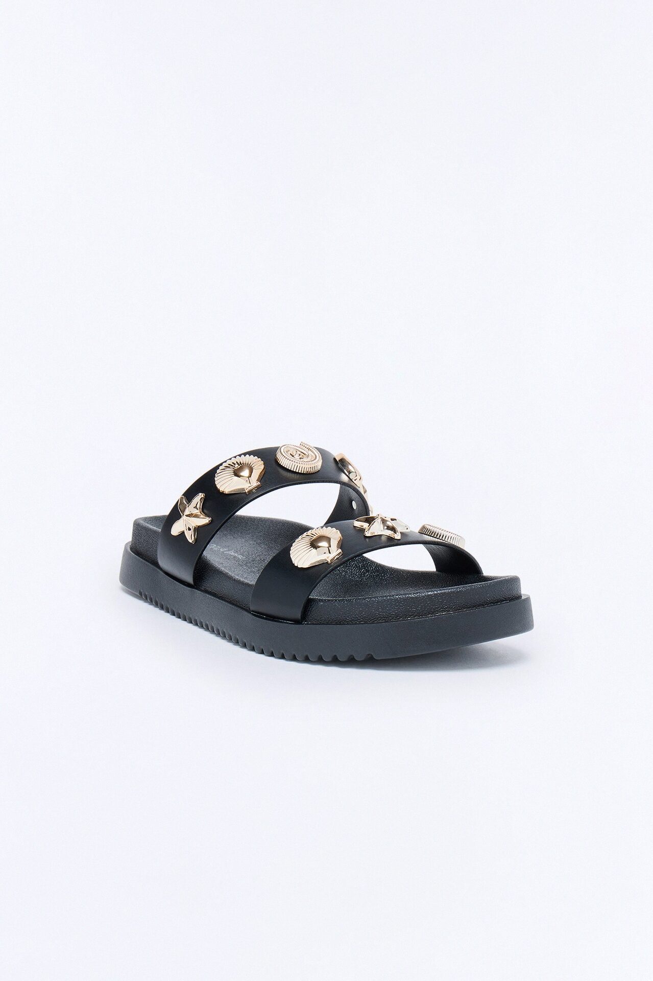Zoiey Shell Slides - Black