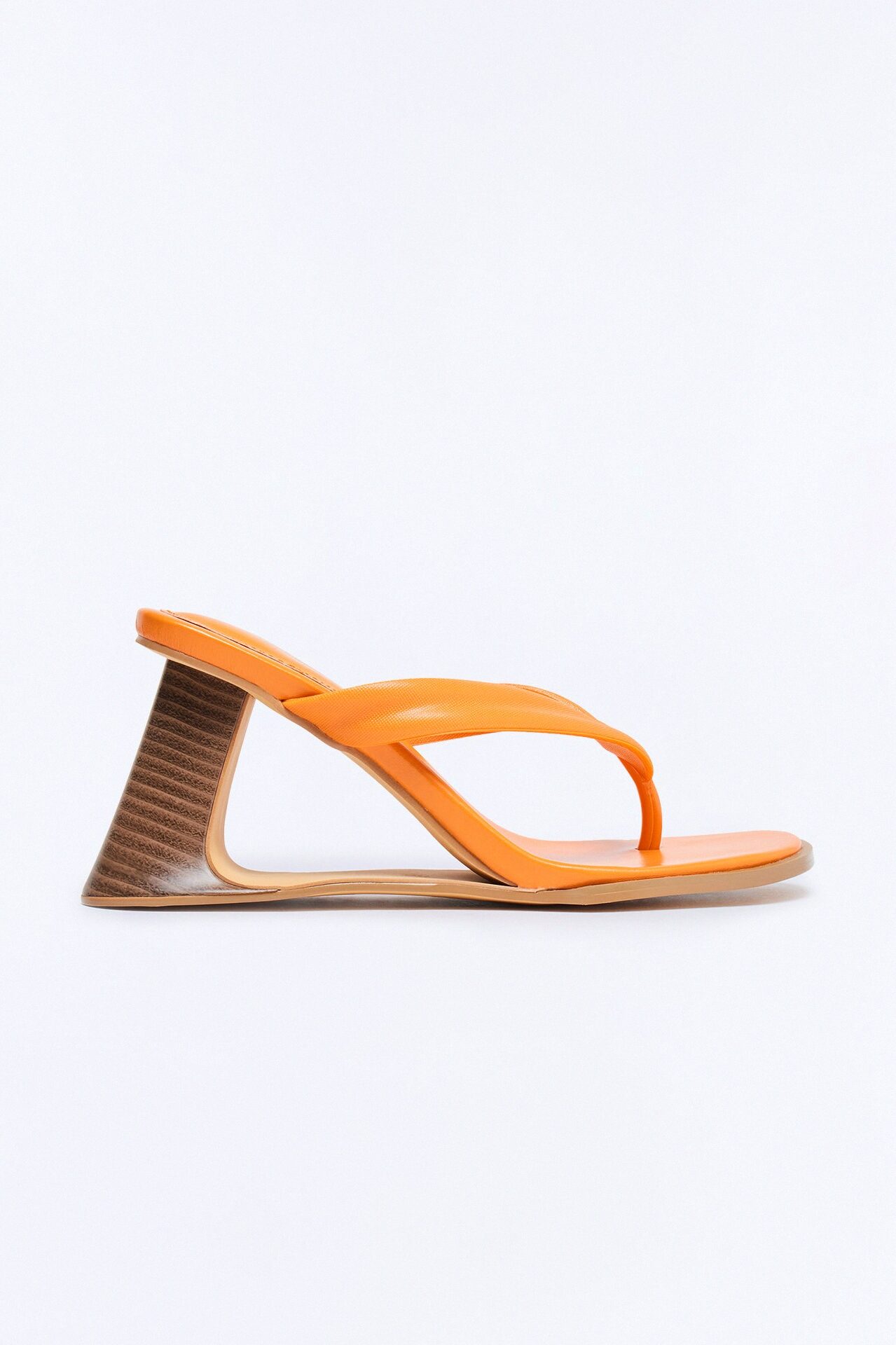 Paros Thong Wedges - Orange