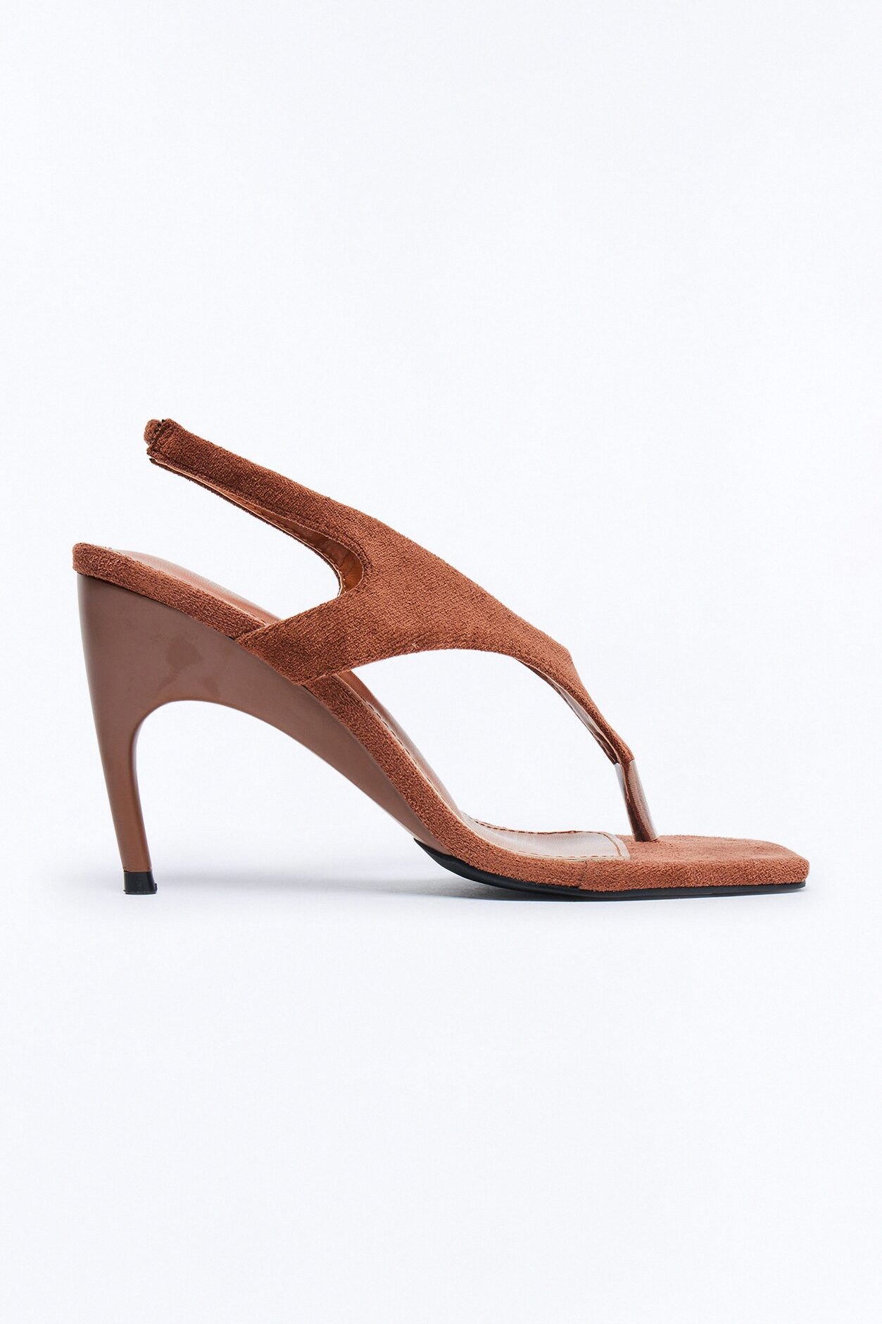 Dasha Thong Sligback Heels - Chocolate