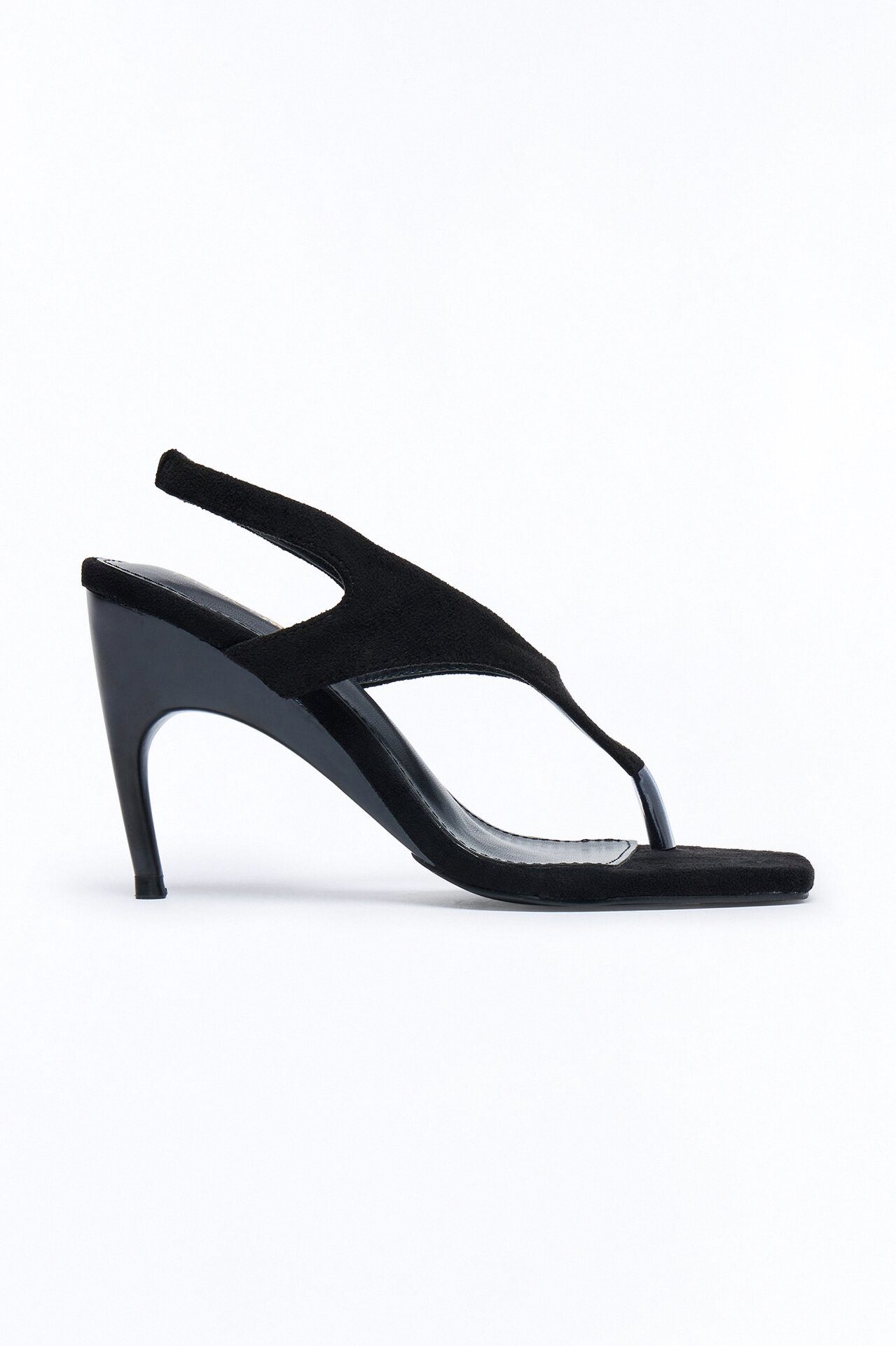Dasha Thong Sligback Heels - Black
