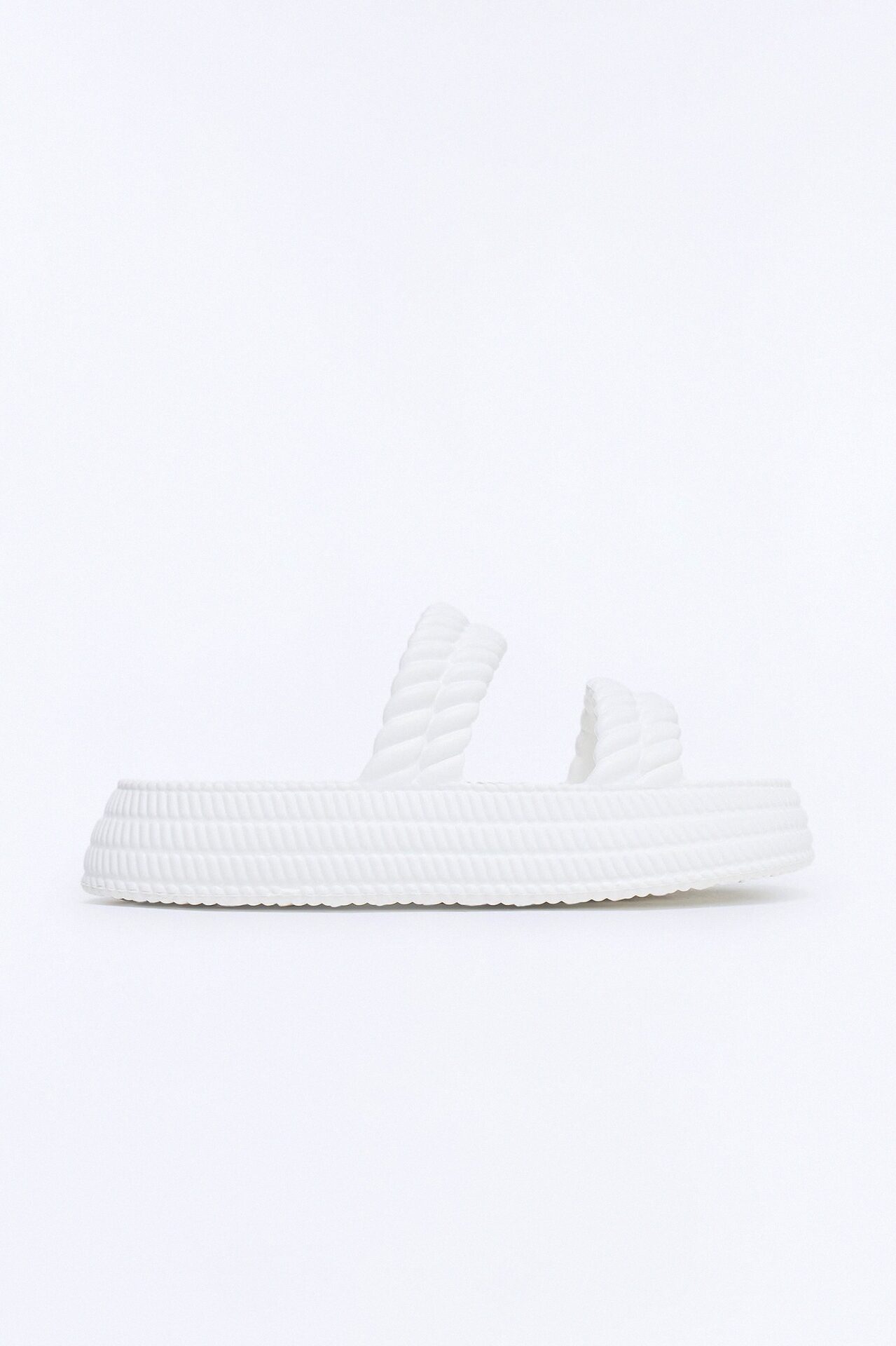 Murray Braided Slip On Slides - White