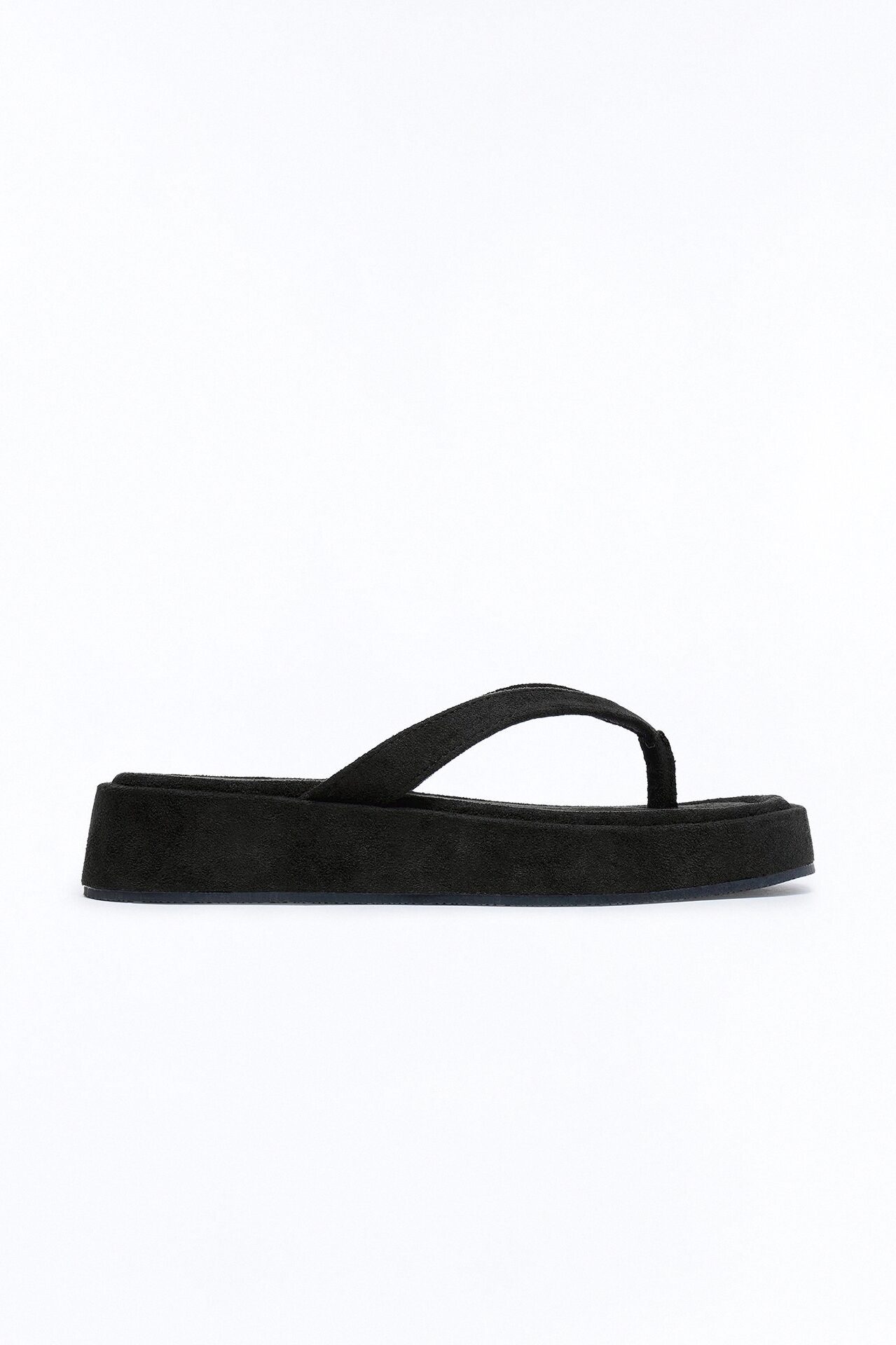 Riley Square Toe Flip Fops - Black