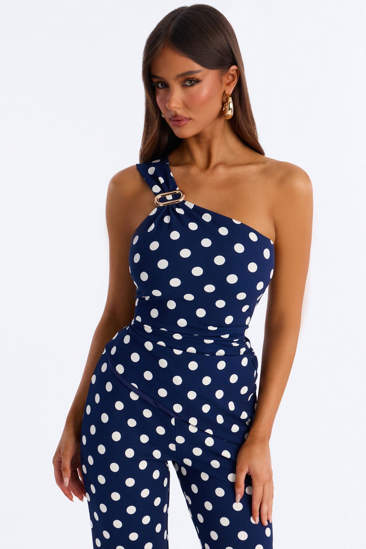 Dottie Darling Polka Dot Pant Set - Navy