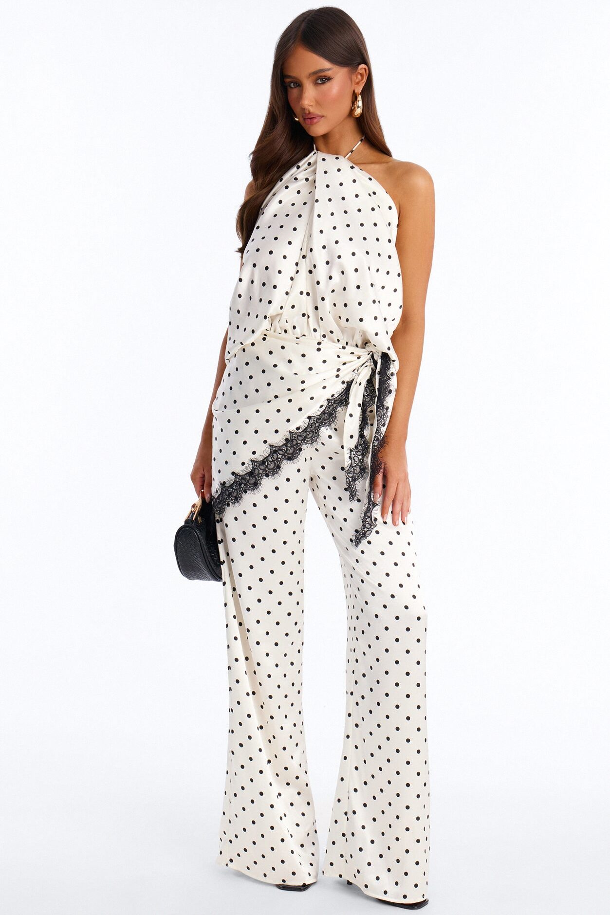 Anna Polka Dot 2 Piece Jumpsuit - Ivory