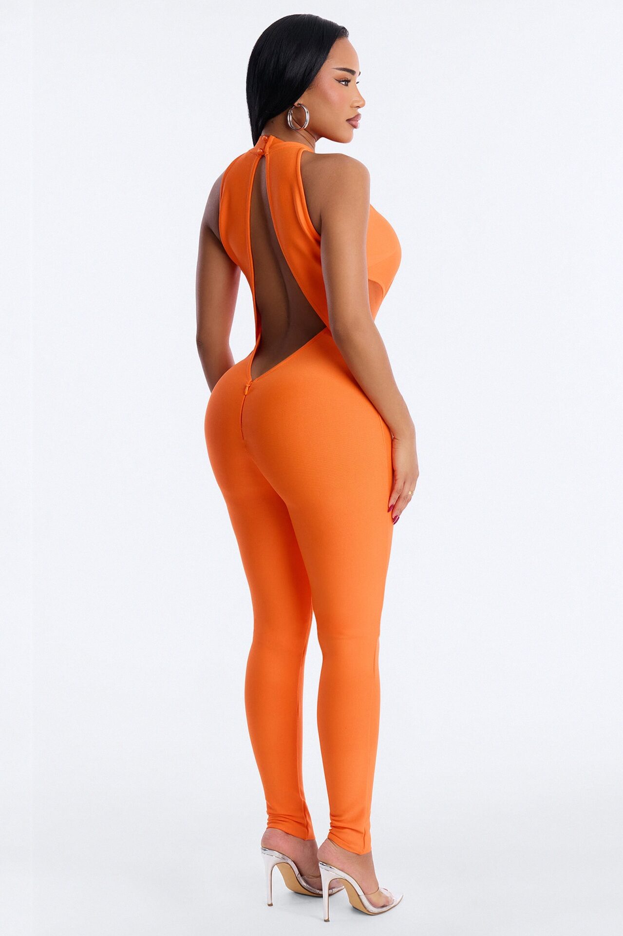 All Yours Bandage Backless Jumpsuit - Orange