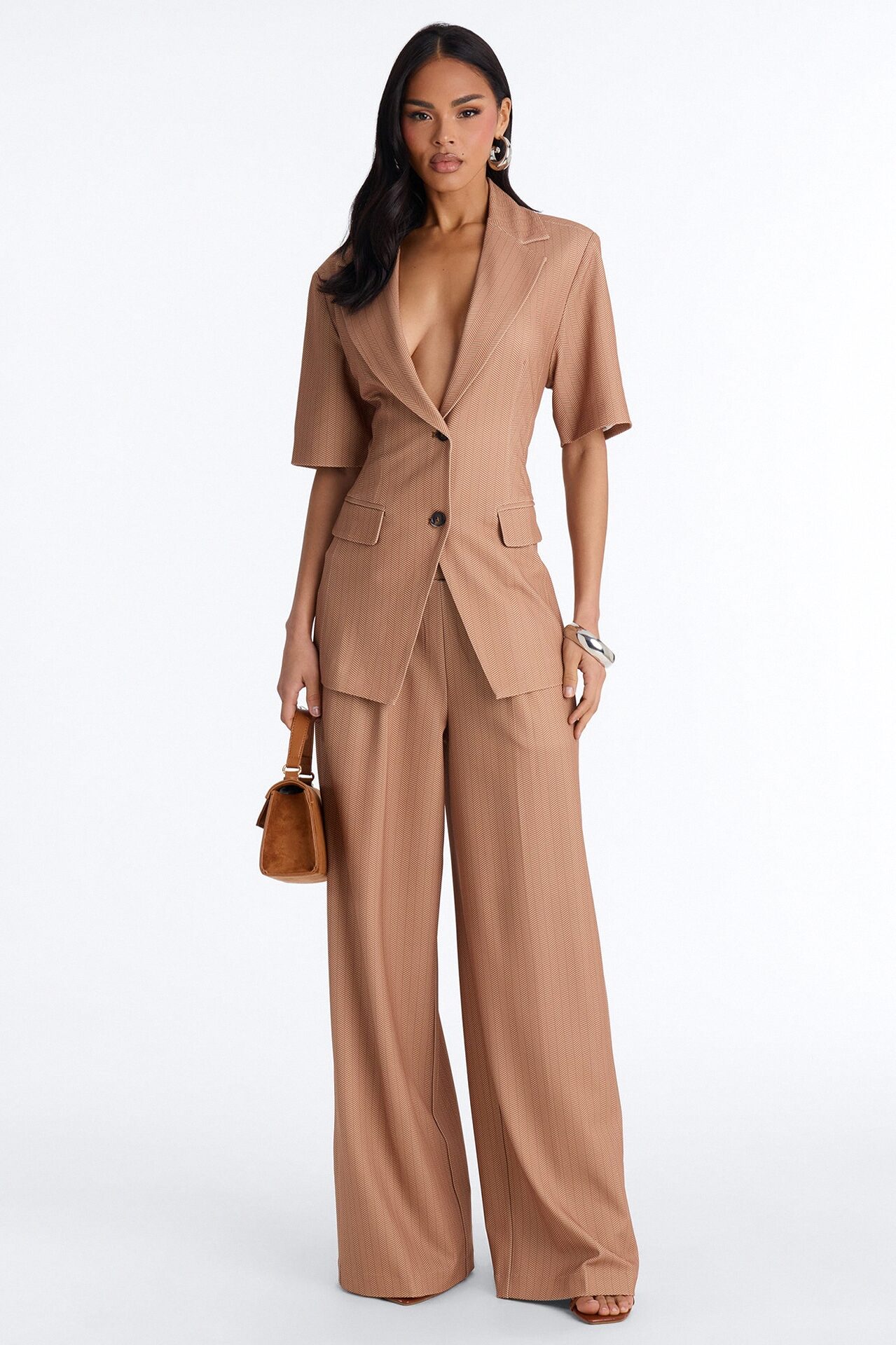 Command The Room Blazer Pant Set - Camel