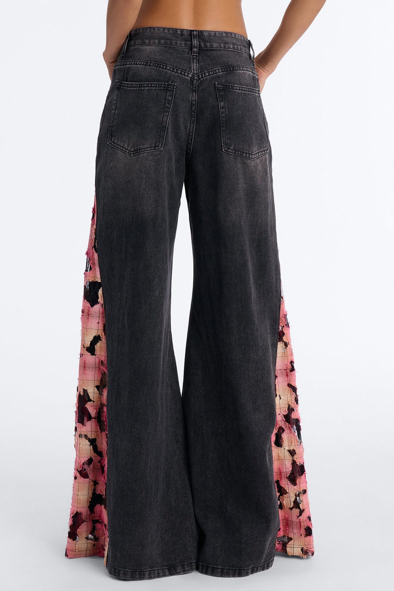 Pure Emotion Mid Rise Wide Leg Jeans - Black Wash