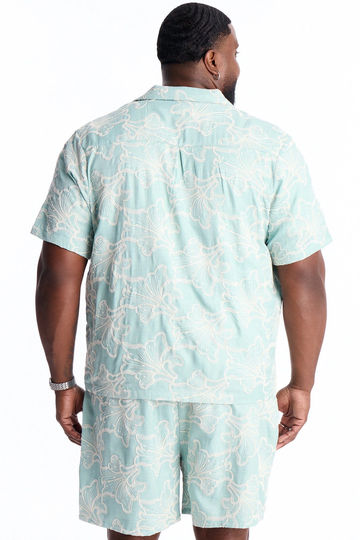 Coastal Drift Cuban Button Up Shirt - Mint