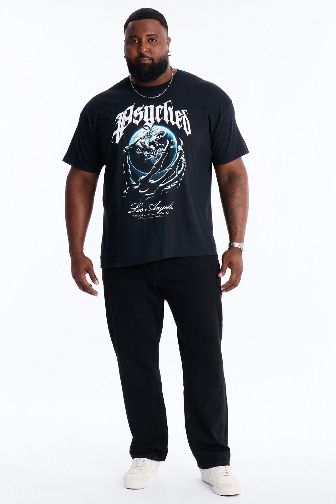 Psyched Worldwide Short Sleeve Tee - Black