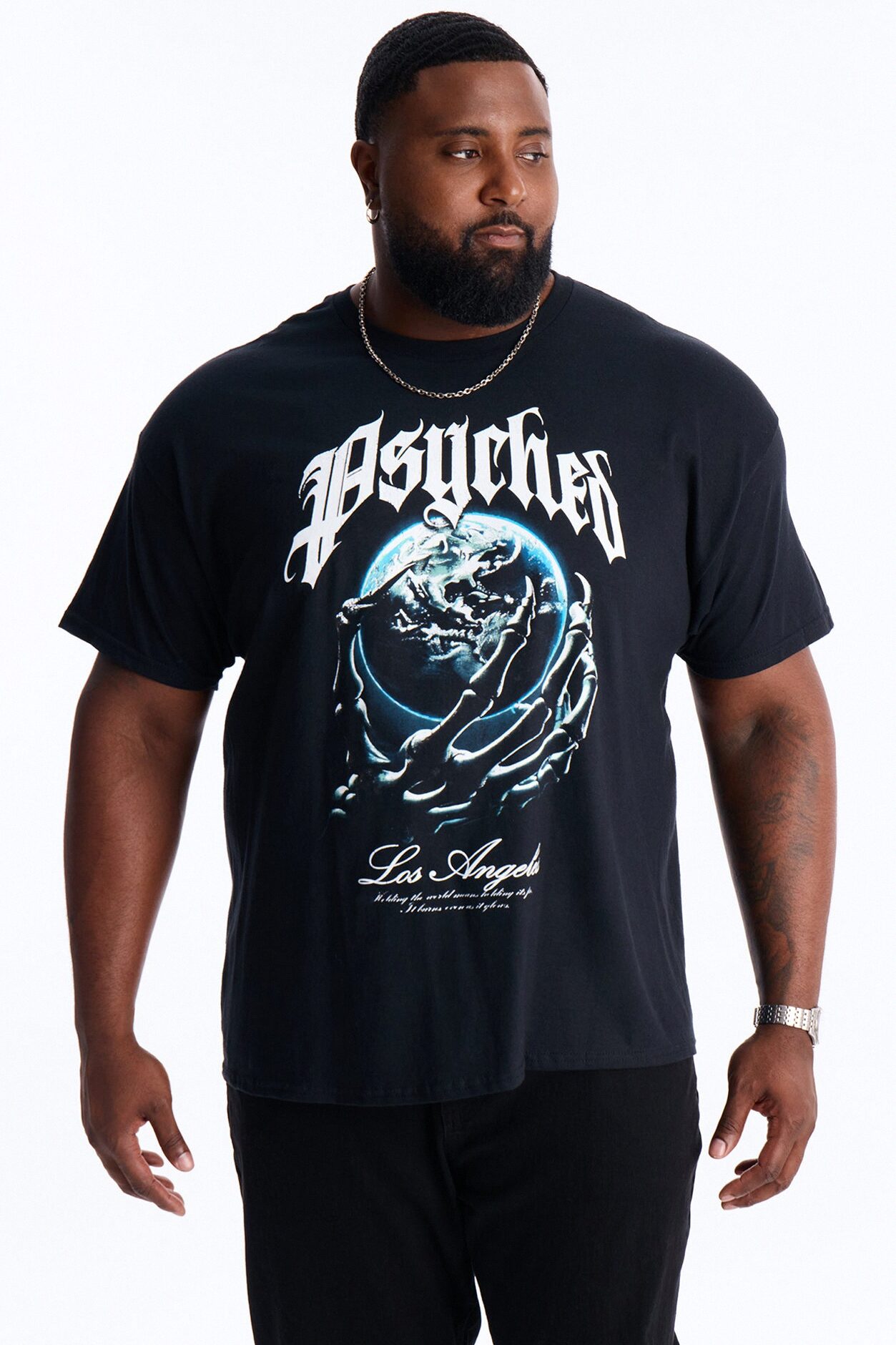 Psyched Worldwide Short Sleeve Tee - Black