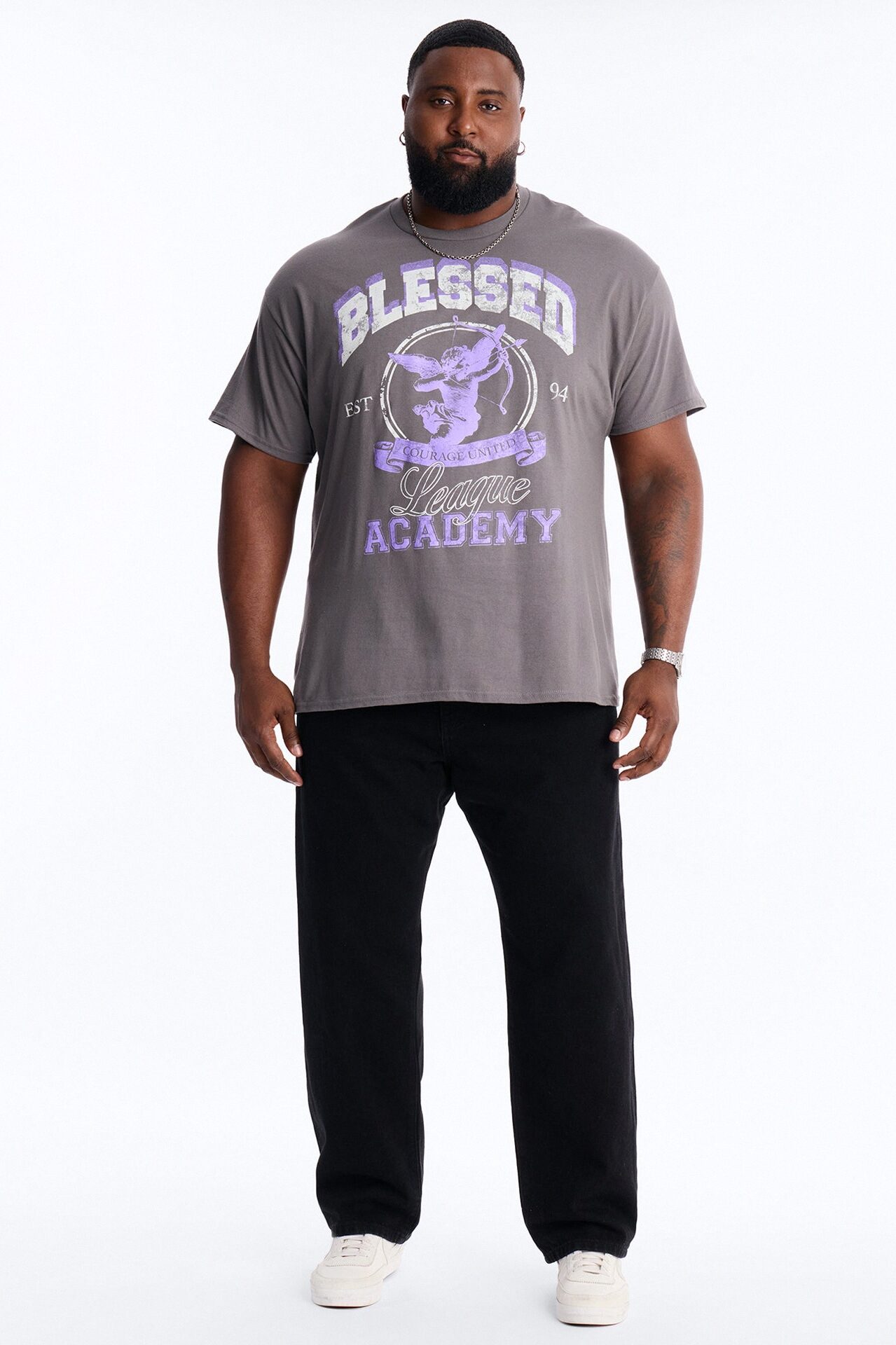 Blessed Academy Short Sleeve Tee - Charcoal