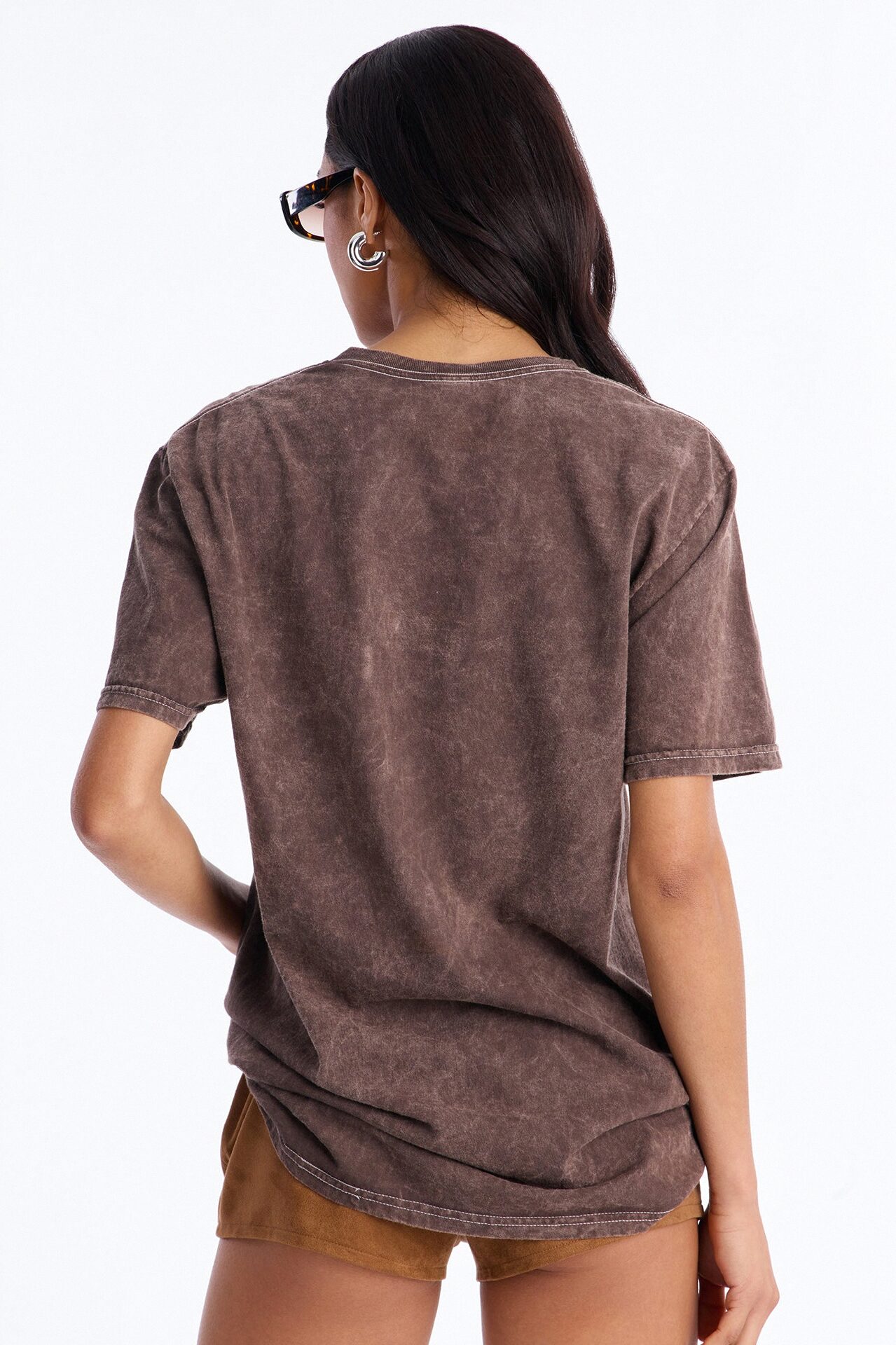 Yee Haw Washed Tee - Dark Brown