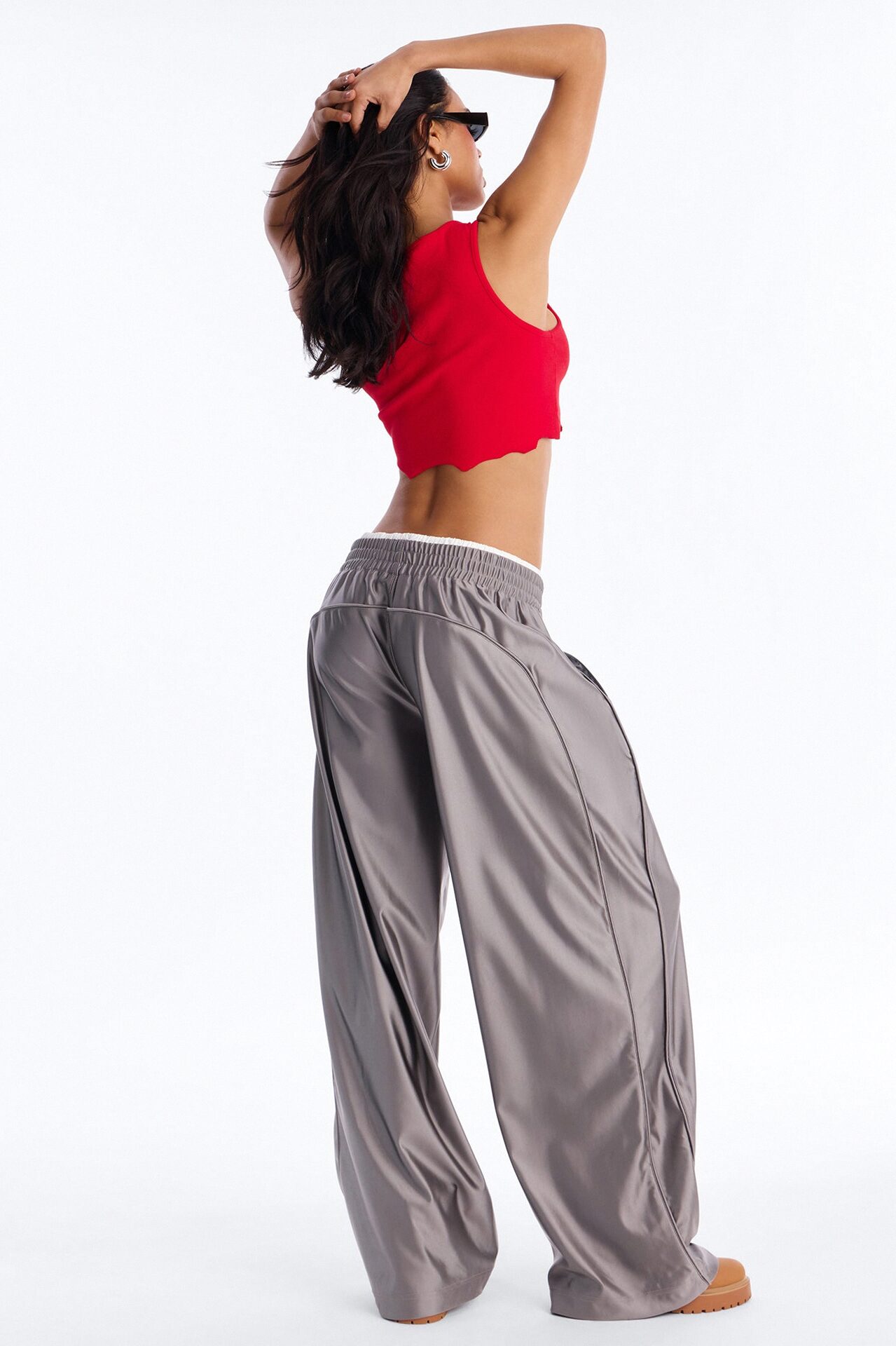 Different Wavelength Low Rise Double Waistband Pant 33″ - Grey