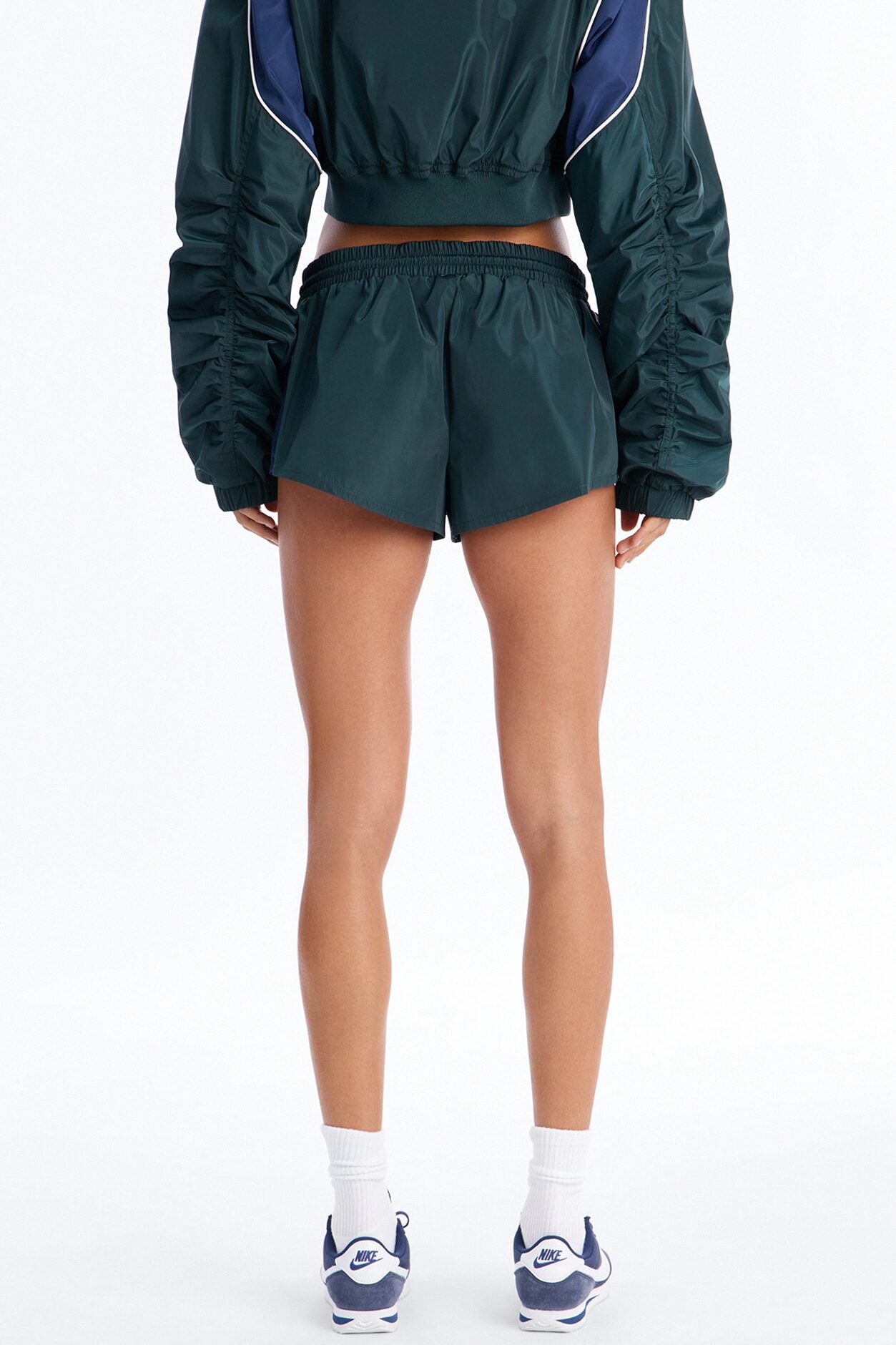 Your Best Shot Windbreaker Track Micro Short - Green/combo