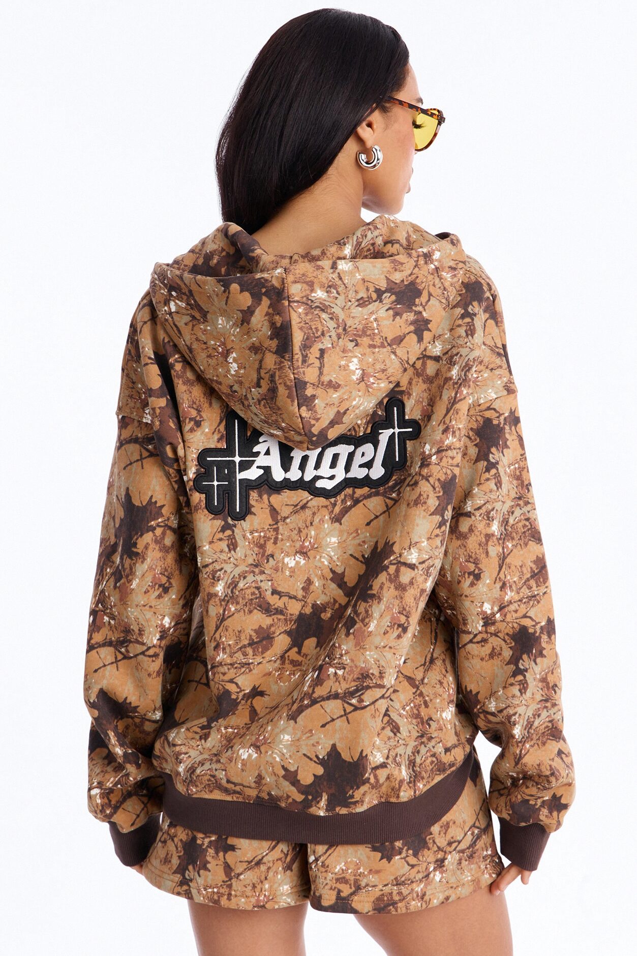 Rebel Spirit Fleece Camo Short Set - Camel/combo