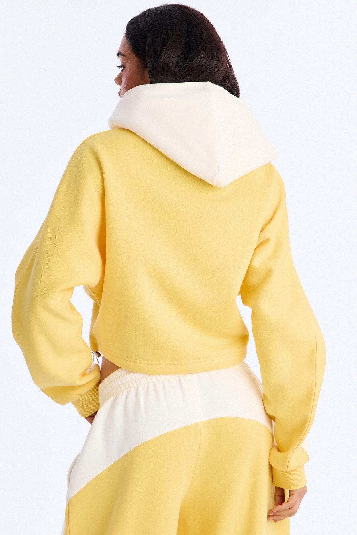 Comfort Coded Fleece Zip Up Hoodie - Yellow