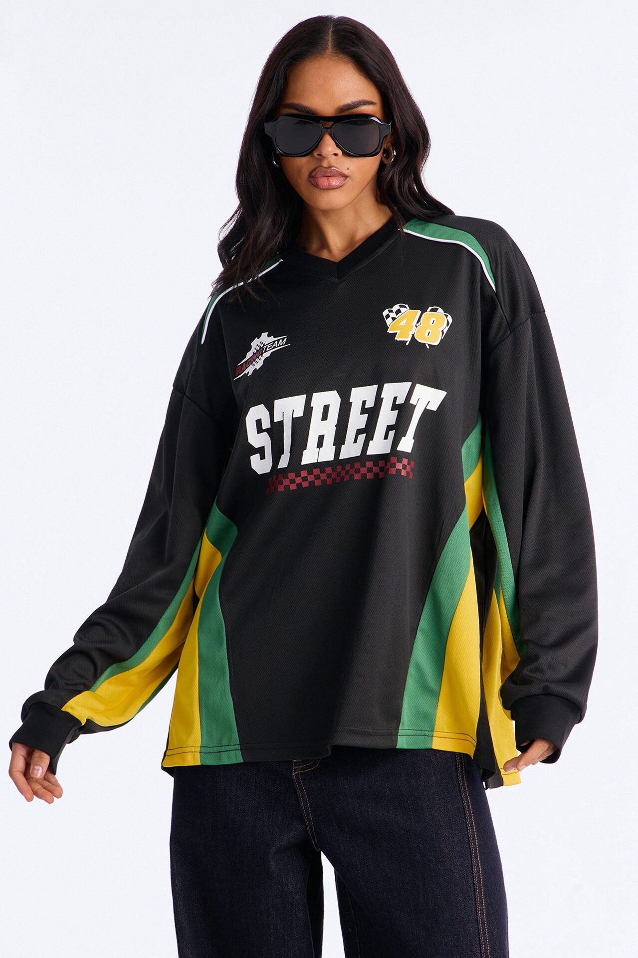 Street Racing Long Sleeve Jersey - Black