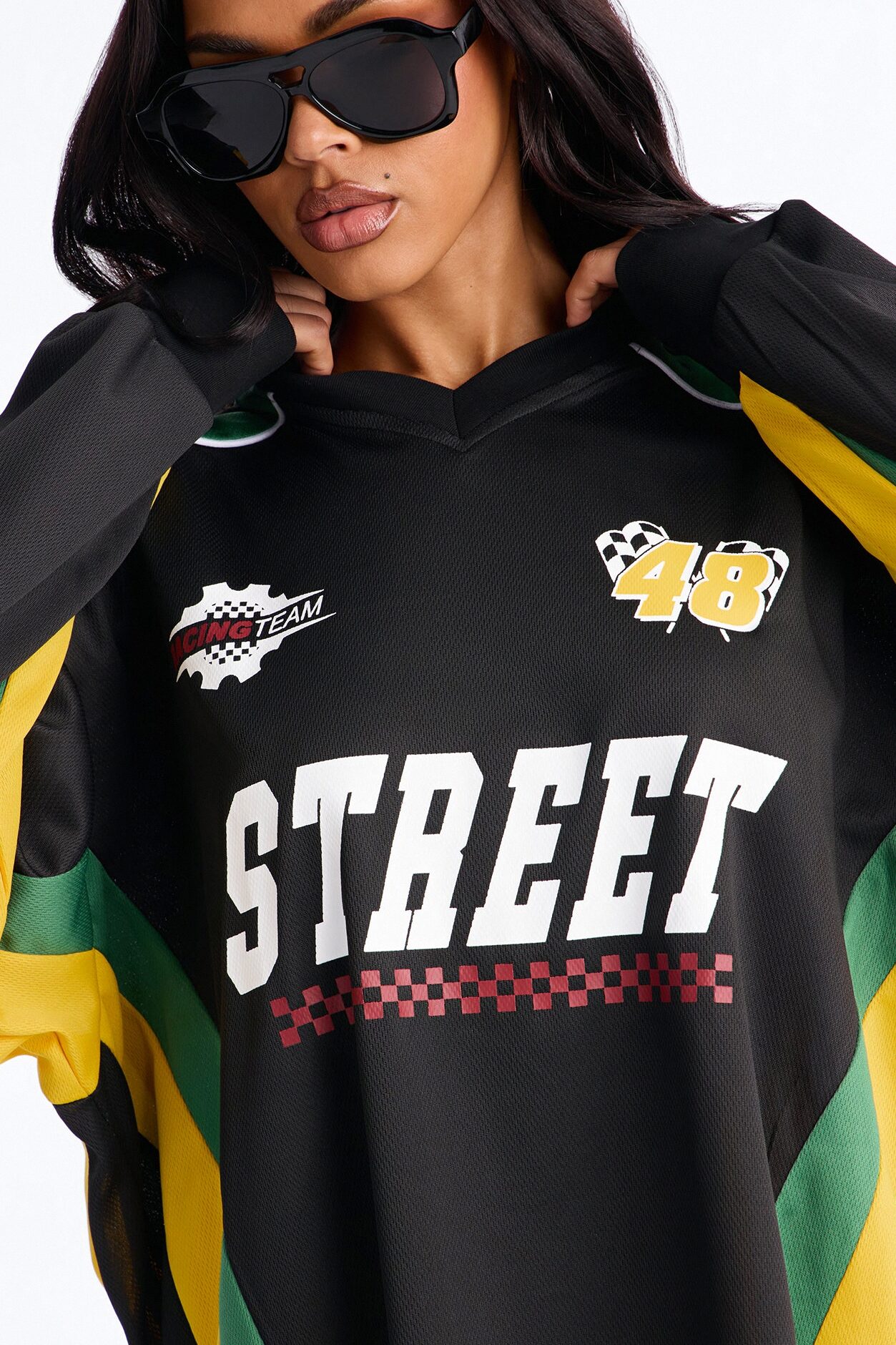 Street Racing Long Sleeve Jersey - Black