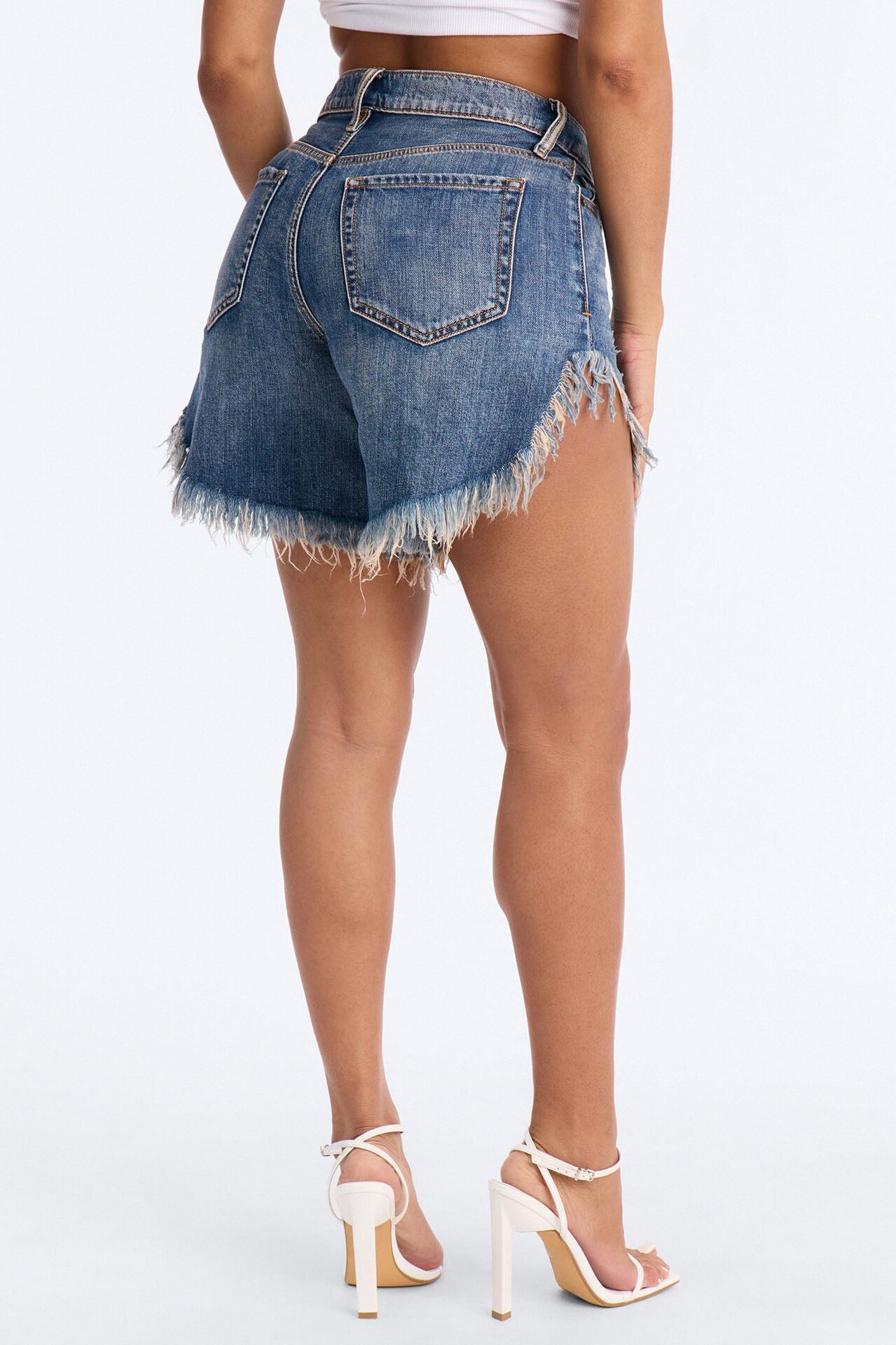 Cabo Destroyed Tinted Denim Shorts - Vintage Wash