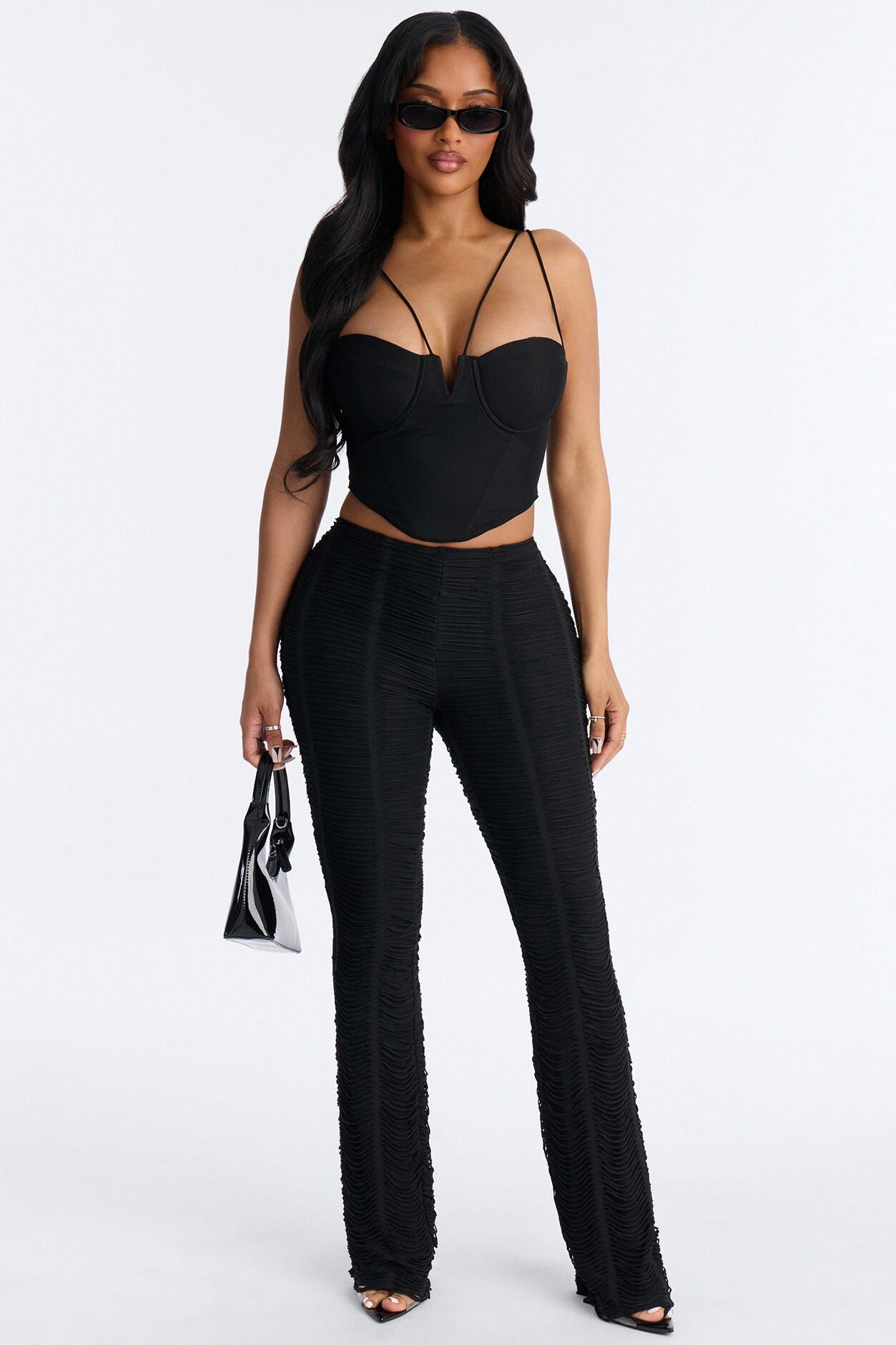 Harlow Low Rise Straight Leg Pant - Black