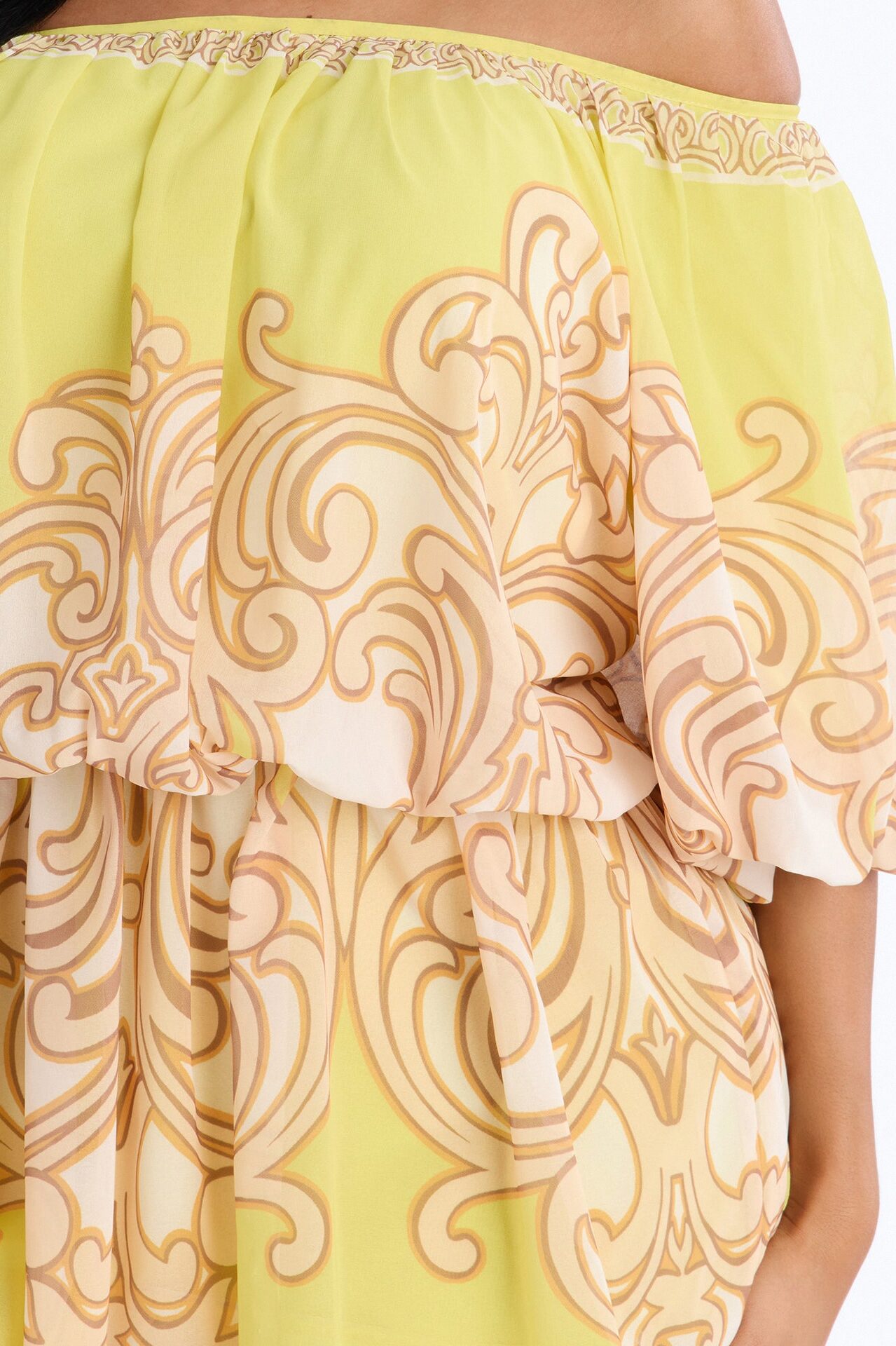 Imani One Shoulder Chiffon Mini Dress - Yellow