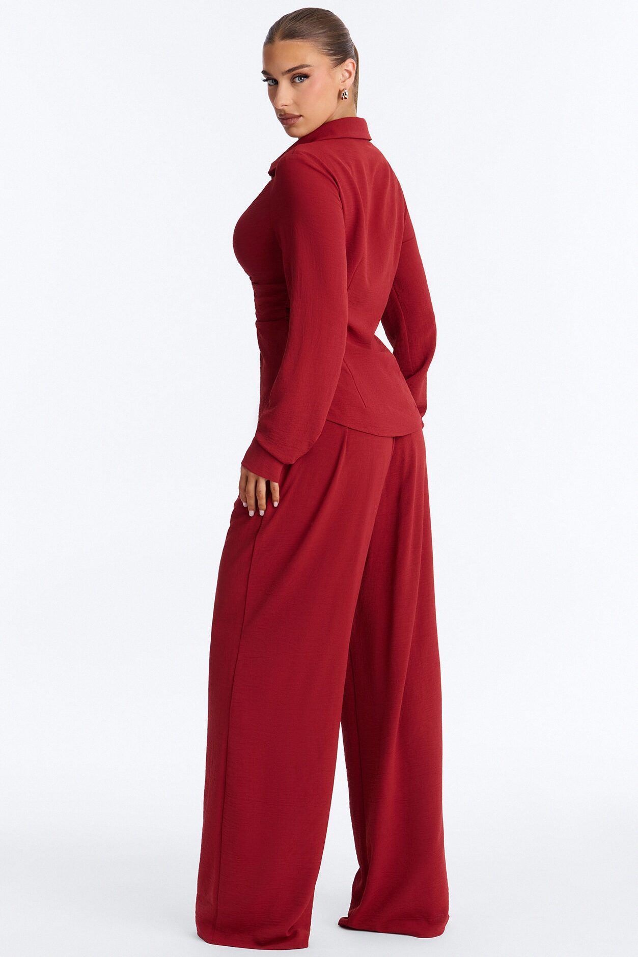 Makenzie Ruched Pant Set - Rust