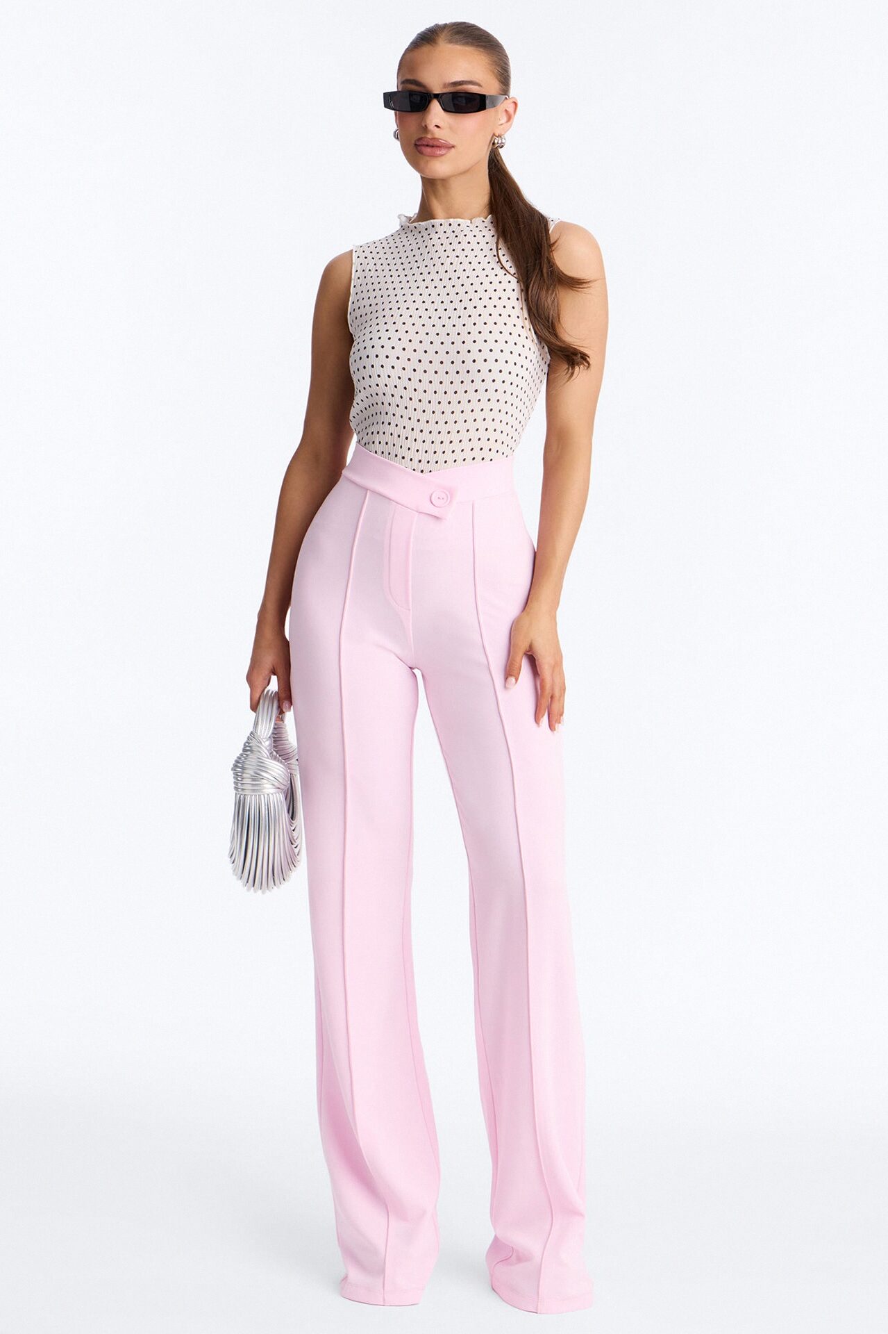 Tall Call It Even Wide Leg Dress Pants - Light Pink