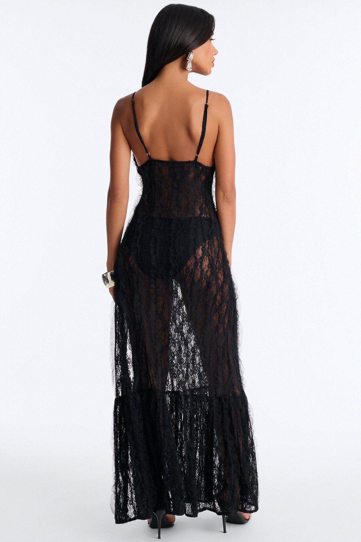 Belinda Lace Maxi Dress - Black